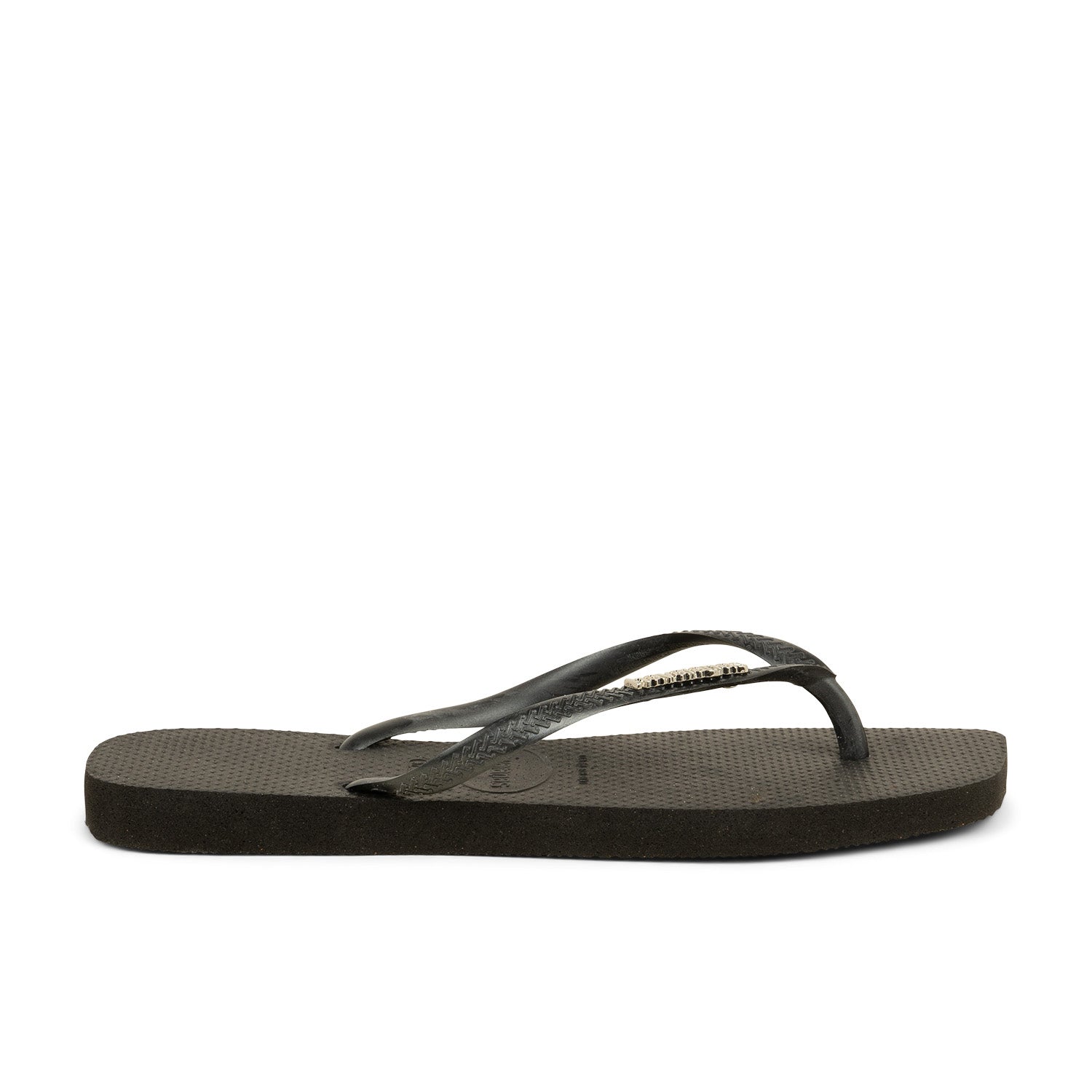 Tongs et crocs Femme HAVAIANAS SQUARE LOGO METALLIC Noir