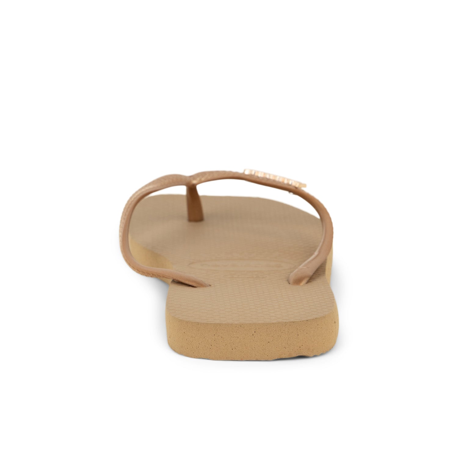 Tongs et crocs Femme HAVAIANAS SQUARE LOGO METALLIC Or/Bronze