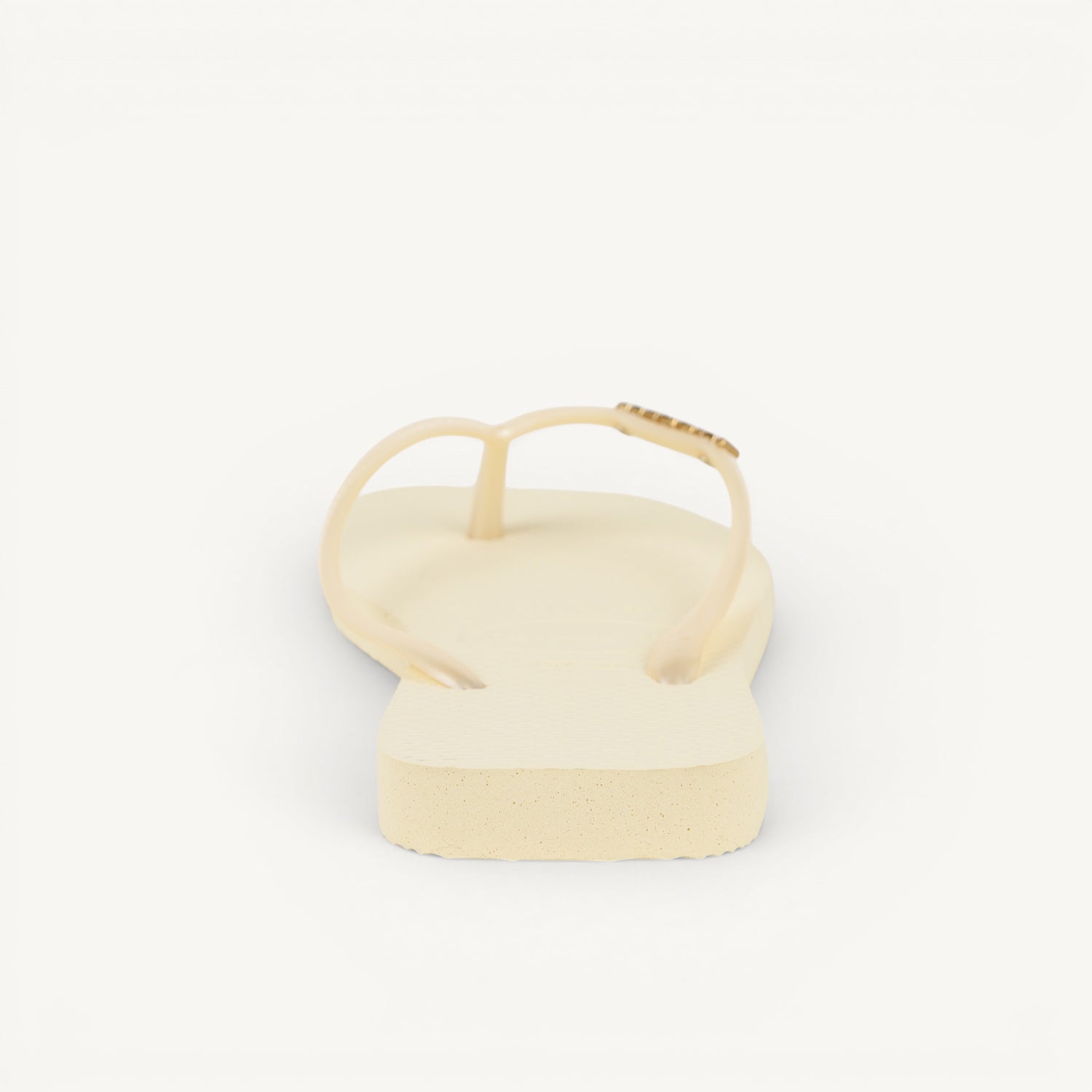 Tongs et crocs Femme HAVAIANAS SQUARE LOGO METALLIC Beige