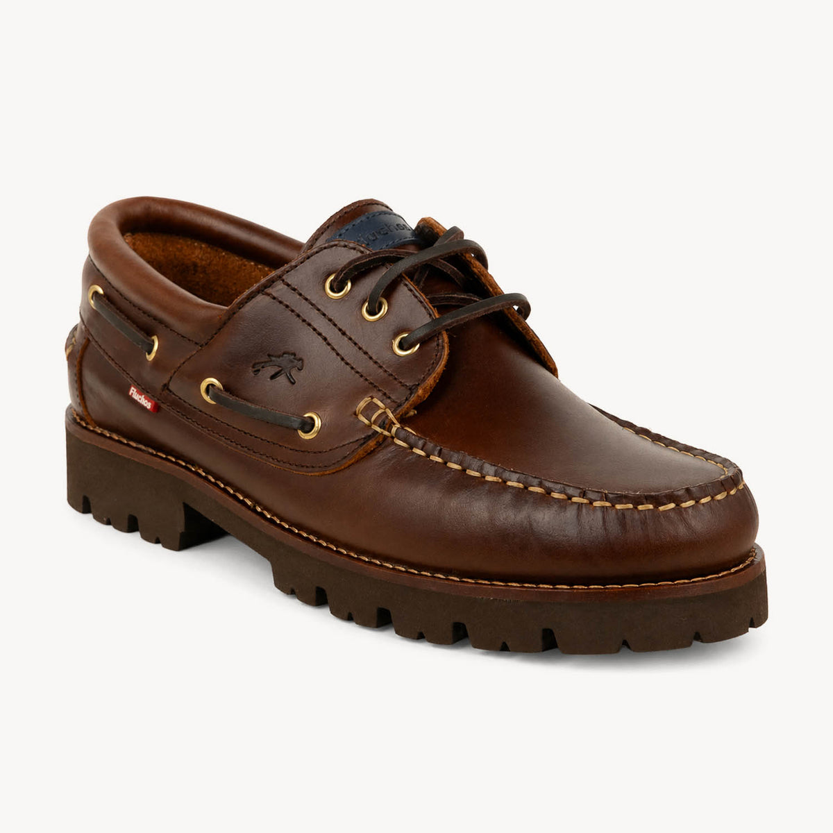 Chaussures bateau Homme FLUCHOS RICHFIELD Marron