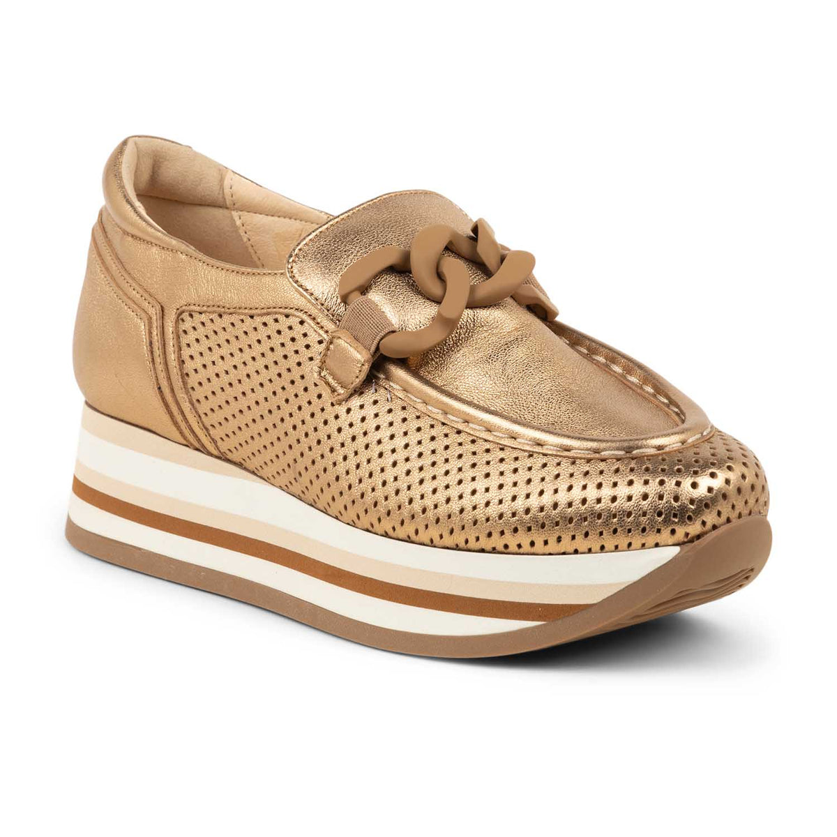 Mocassins Femme SOFTWAVES 77856 Or/Bronze