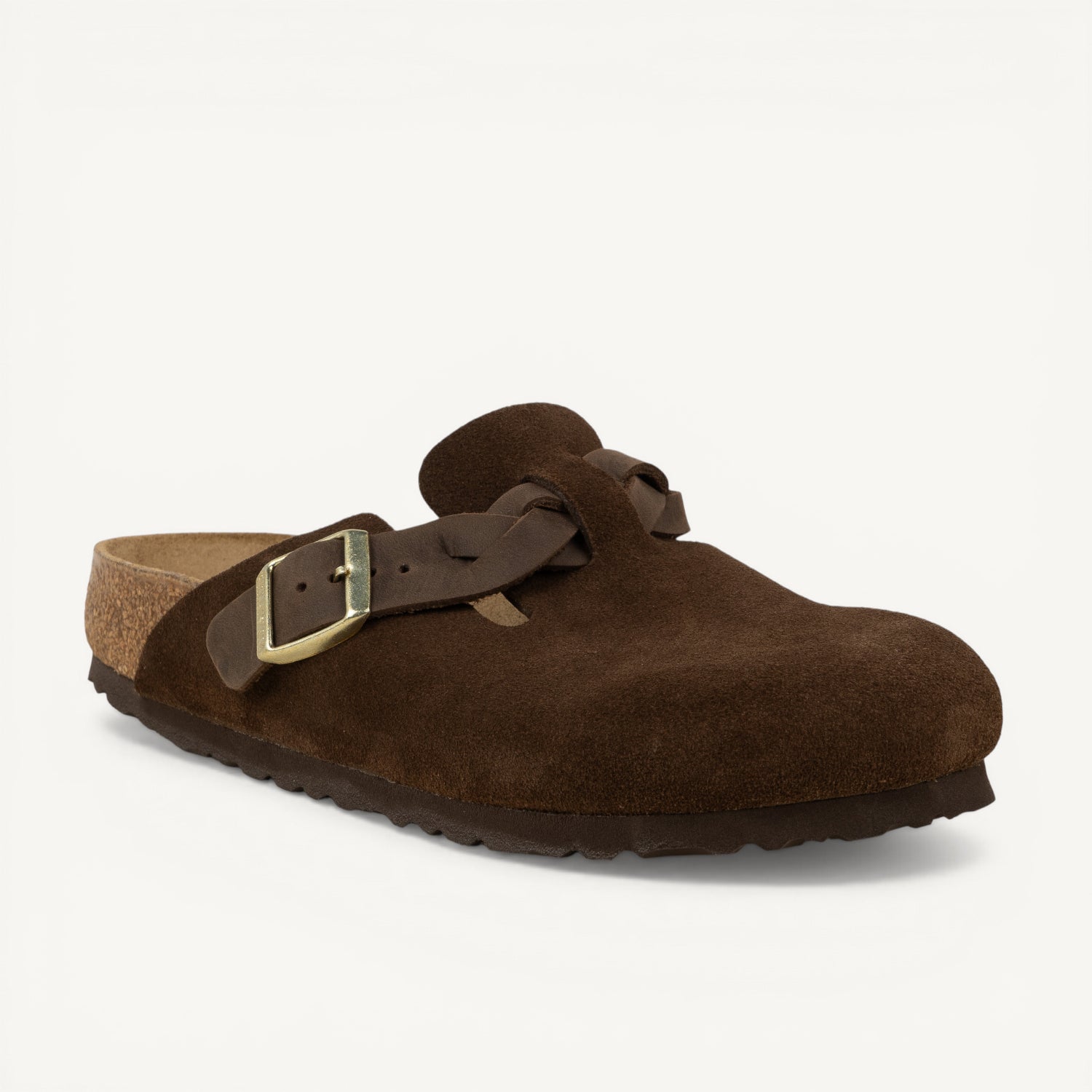 Mules Femme BIRKENSTOCK BOSTON BRAIDED Marron