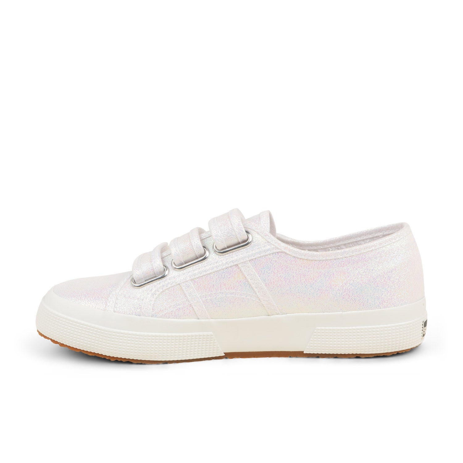 Baskets Femme SUPERGA 2750 STRAPS LAME Blanc