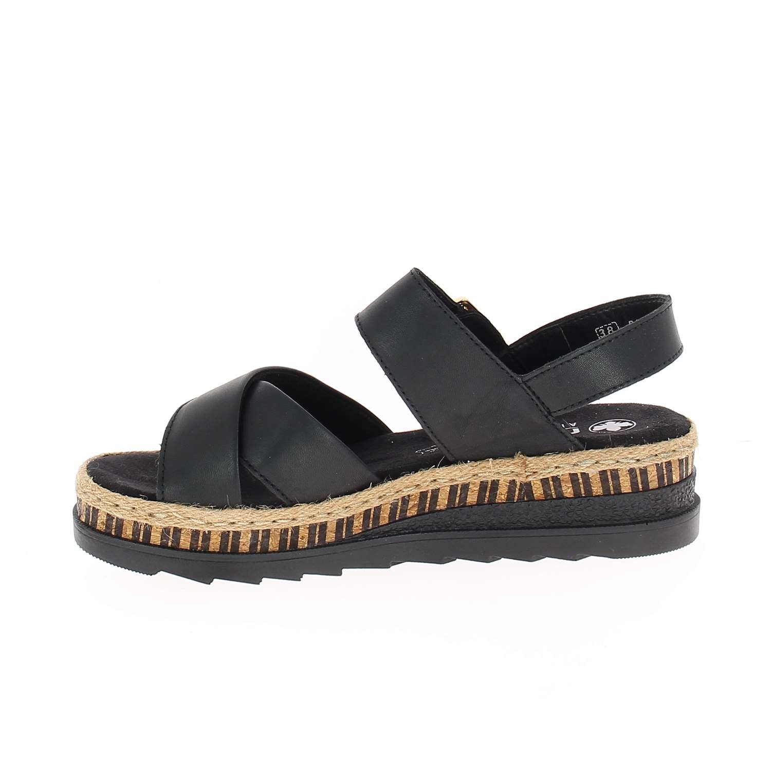 Sandales Femme RIEKER V7955 - RIZENO Noir