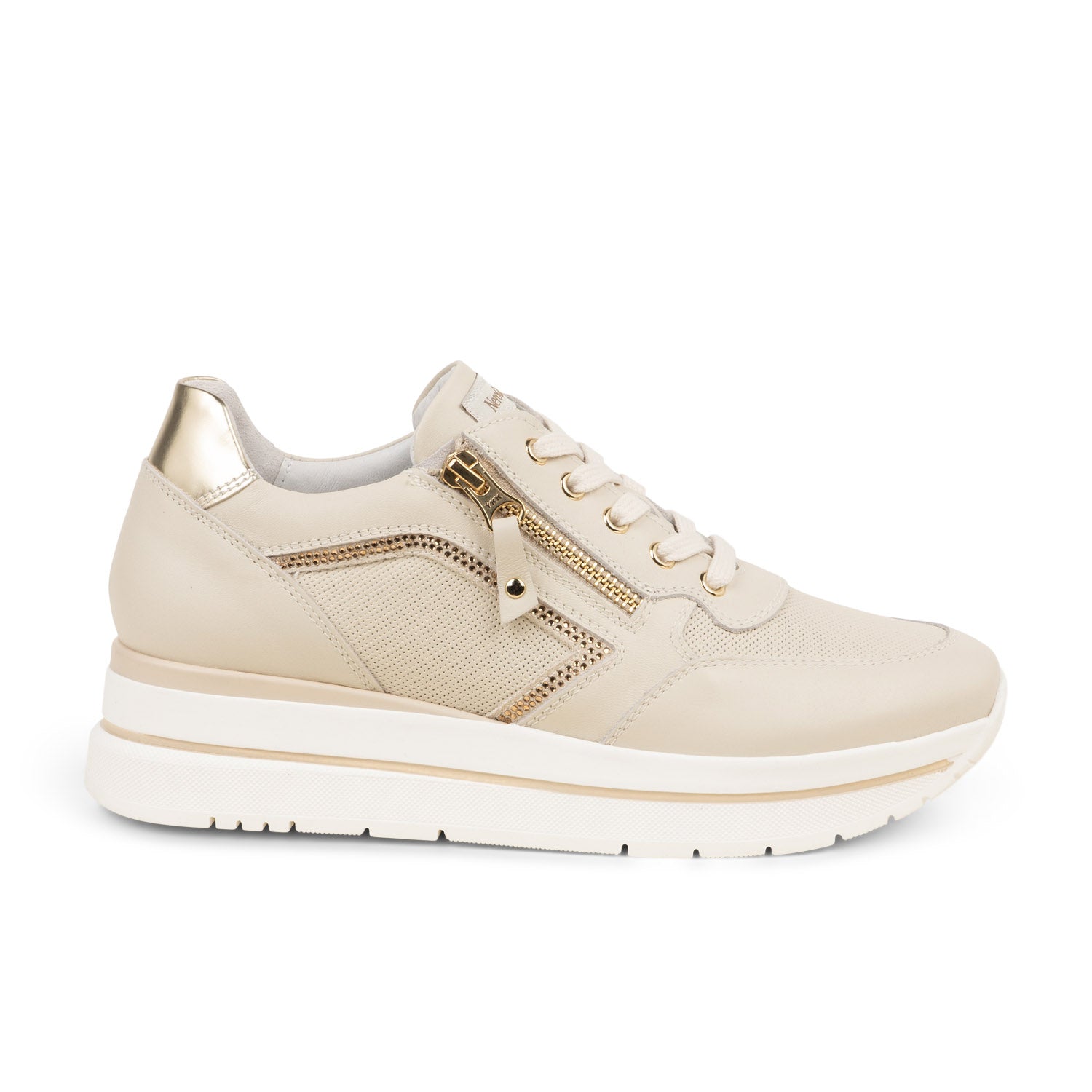 Baskets Femme NEROGIARDINI NEROZIP Beige