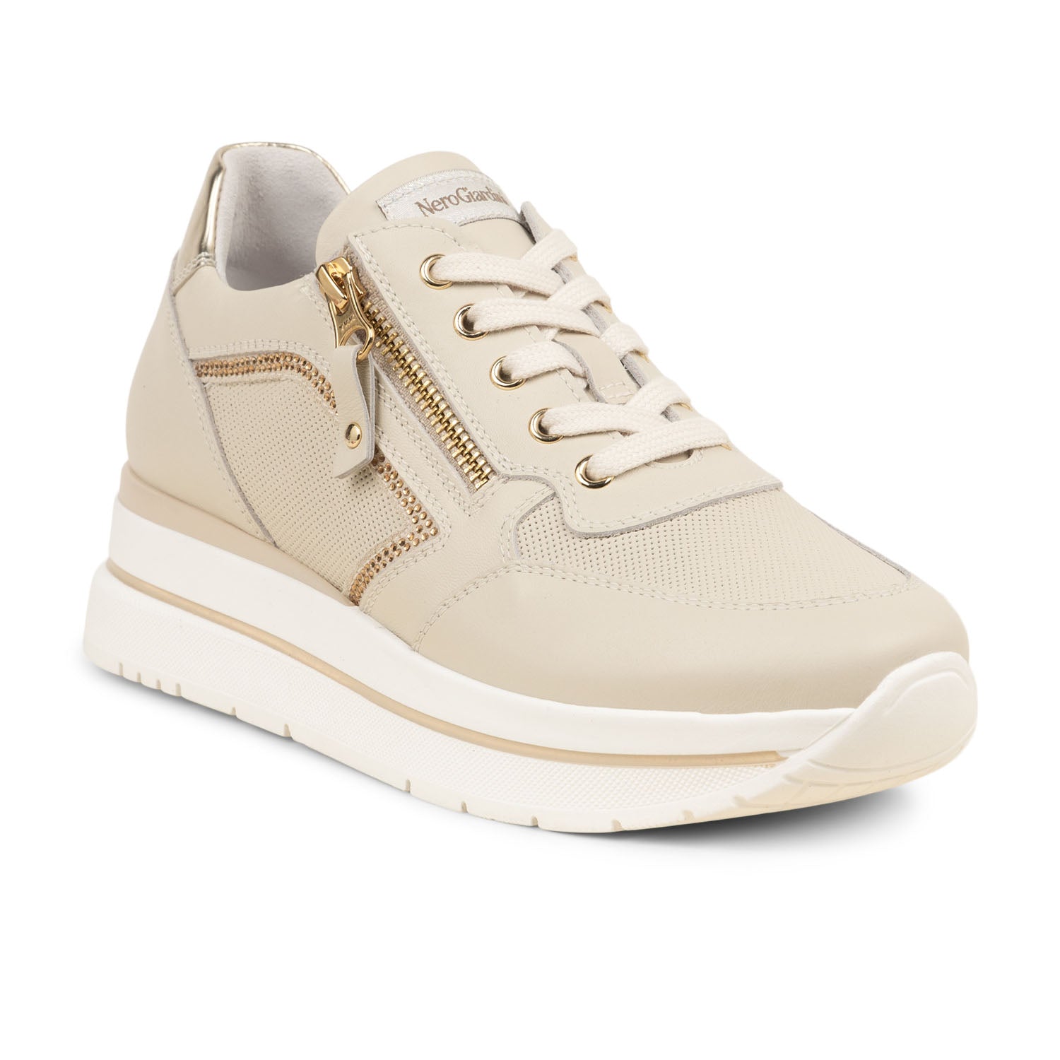 Baskets Femme NEROGIARDINI NEROZIP Beige