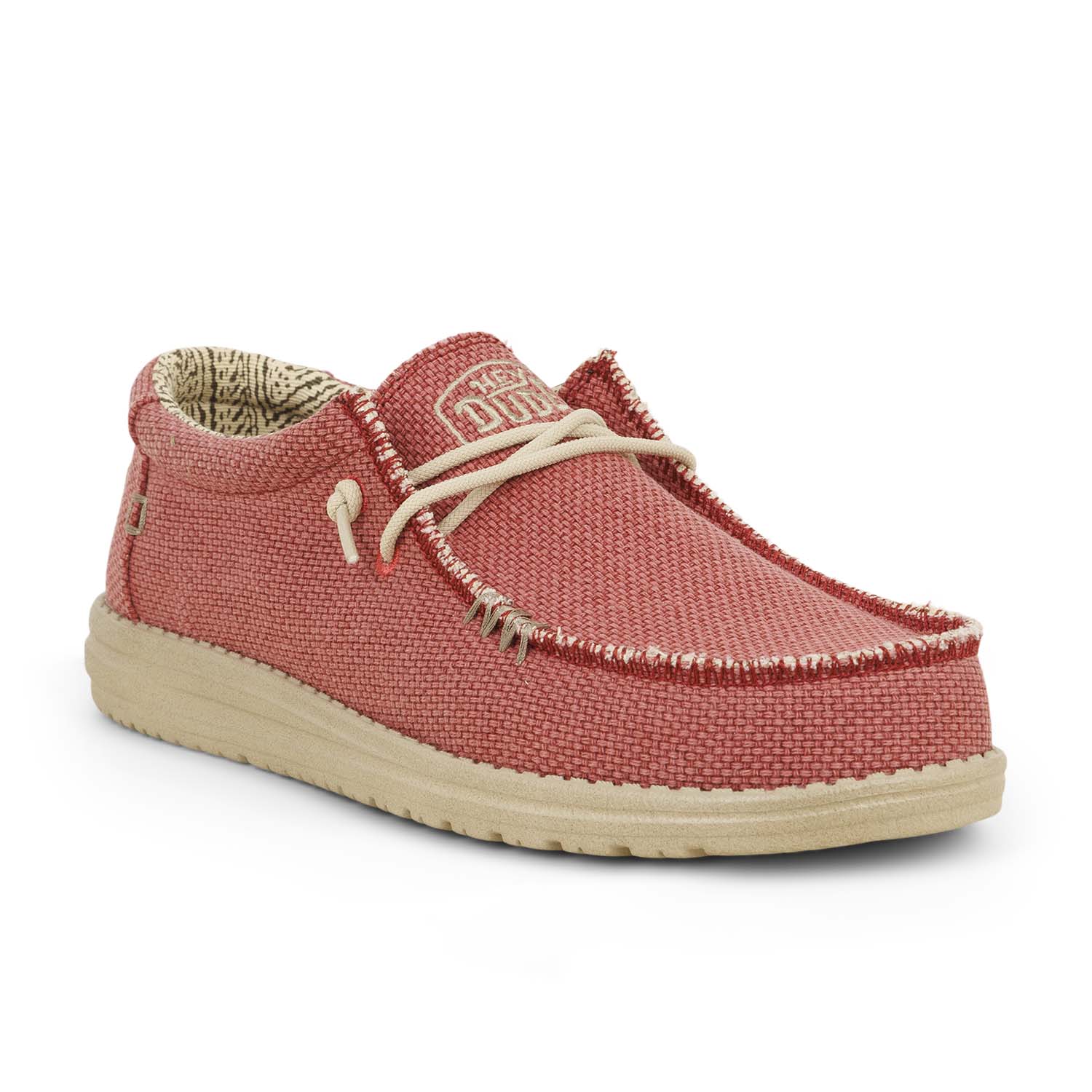 Chaussures bateau Homme HEYDUDE WALLY BRAIDED Rouge