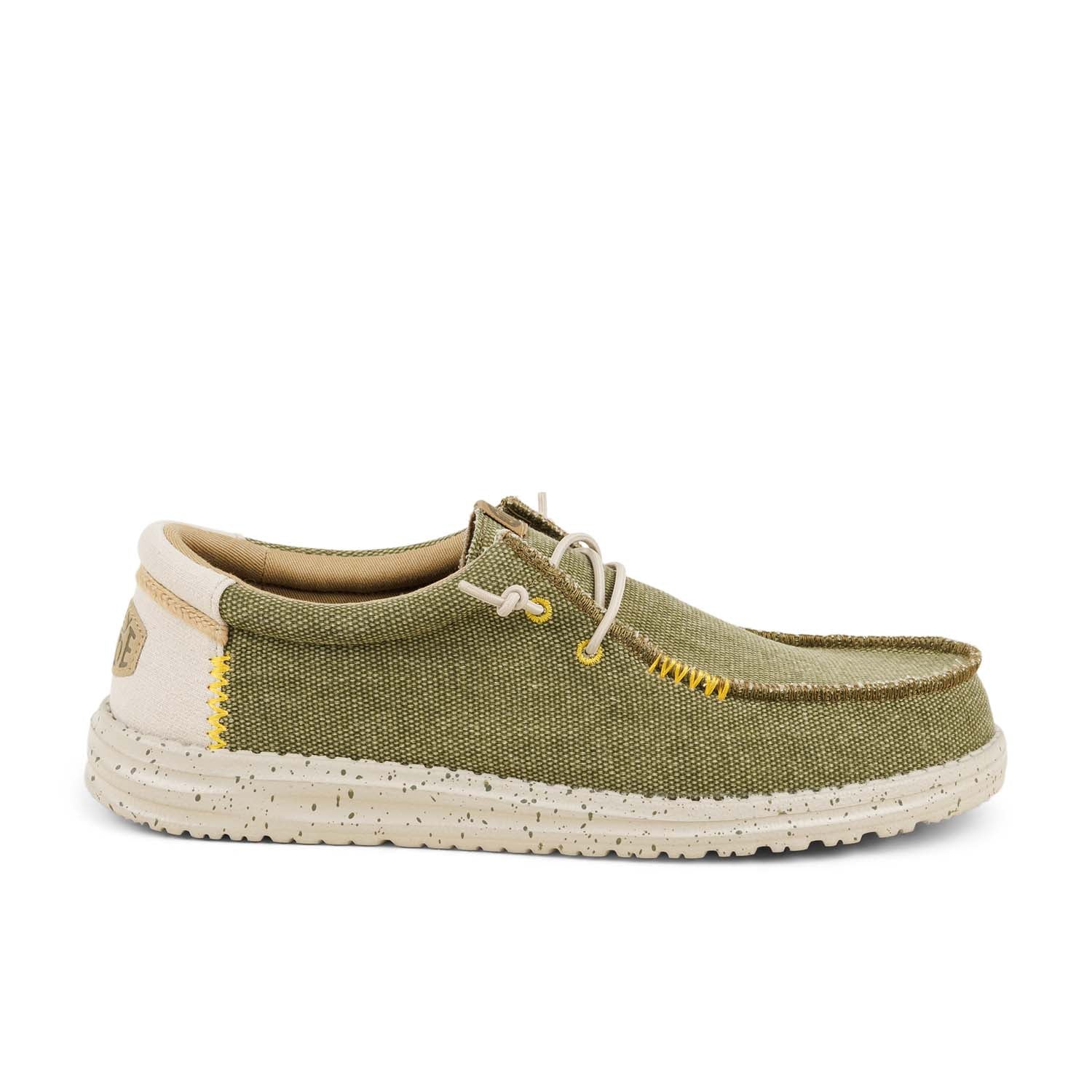 Chaussures bateau Homme HEYDUDE WALLY COAST LINE JUTE Kaki