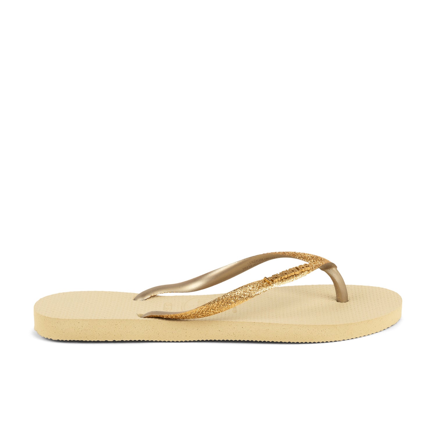 Tongs et crocs Femme HAVAIANAS GLITTER II Beige