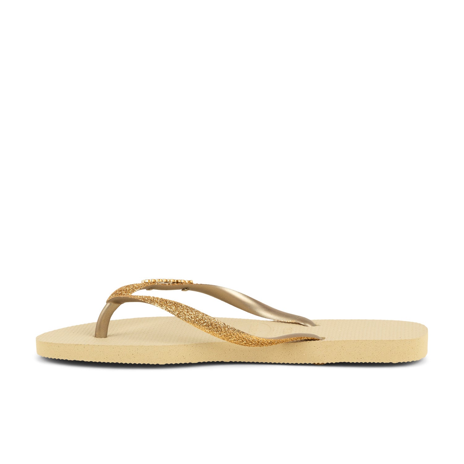 Tongs et crocs Femme HAVAIANAS GLITTER II Beige