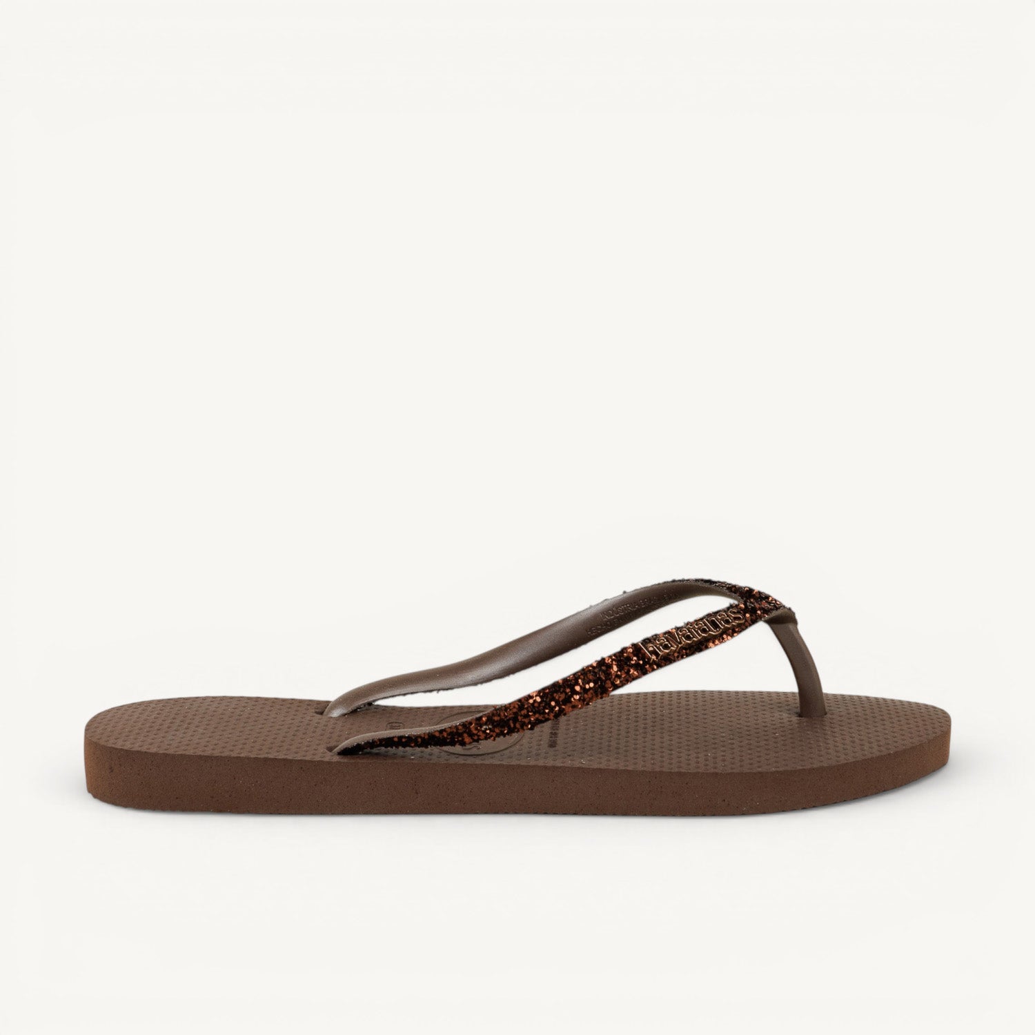 Tongs et crocs Femme HAVAIANAS GLITTER II Marron