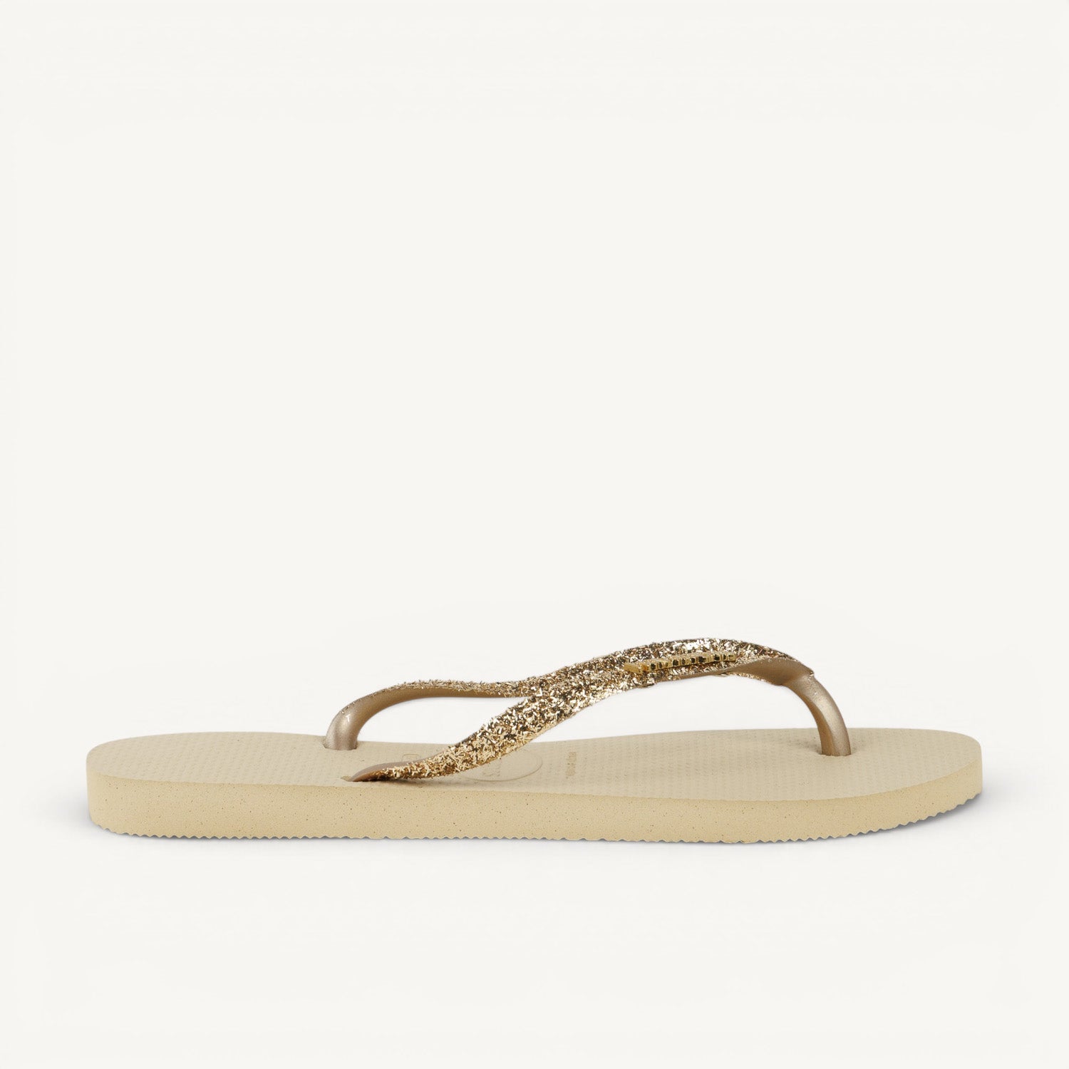 Tongs et crocs Femme HAVAIANAS GLITTER II Or/Bronze