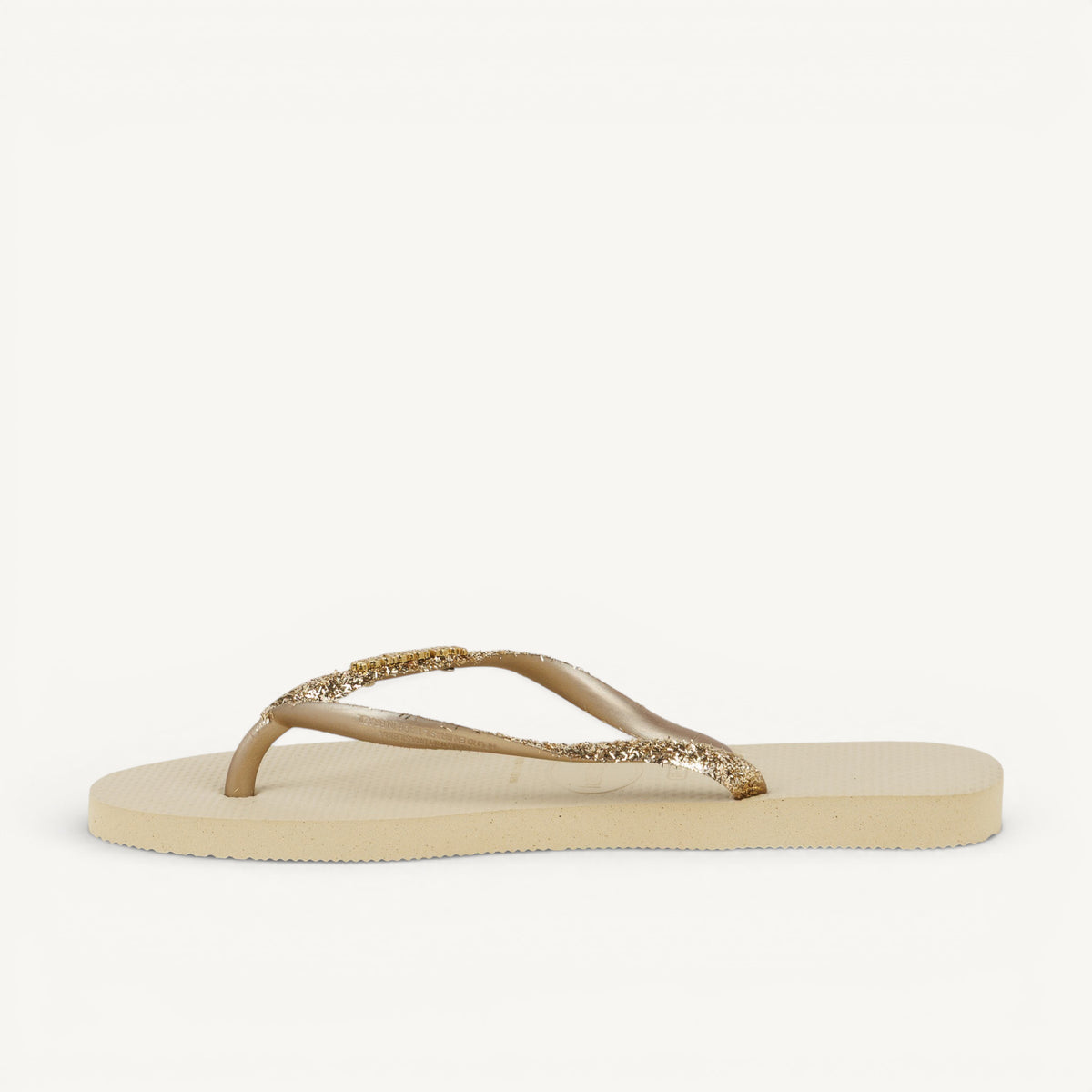 Tongs et crocs Femme HAVAIANAS GLITTER II Or/Bronze