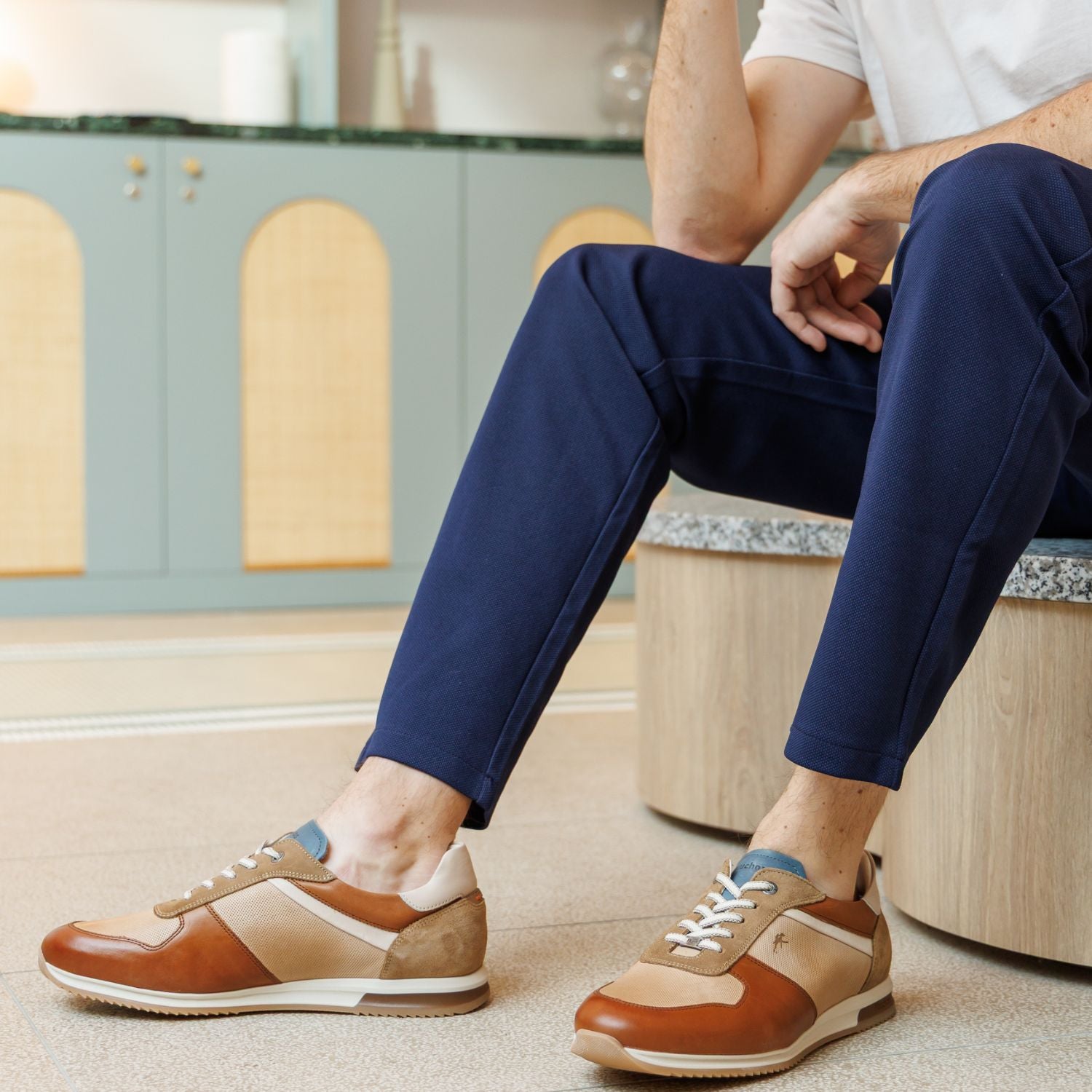 Baskets SAMIR F2188 FLUCHOS Homme Marron