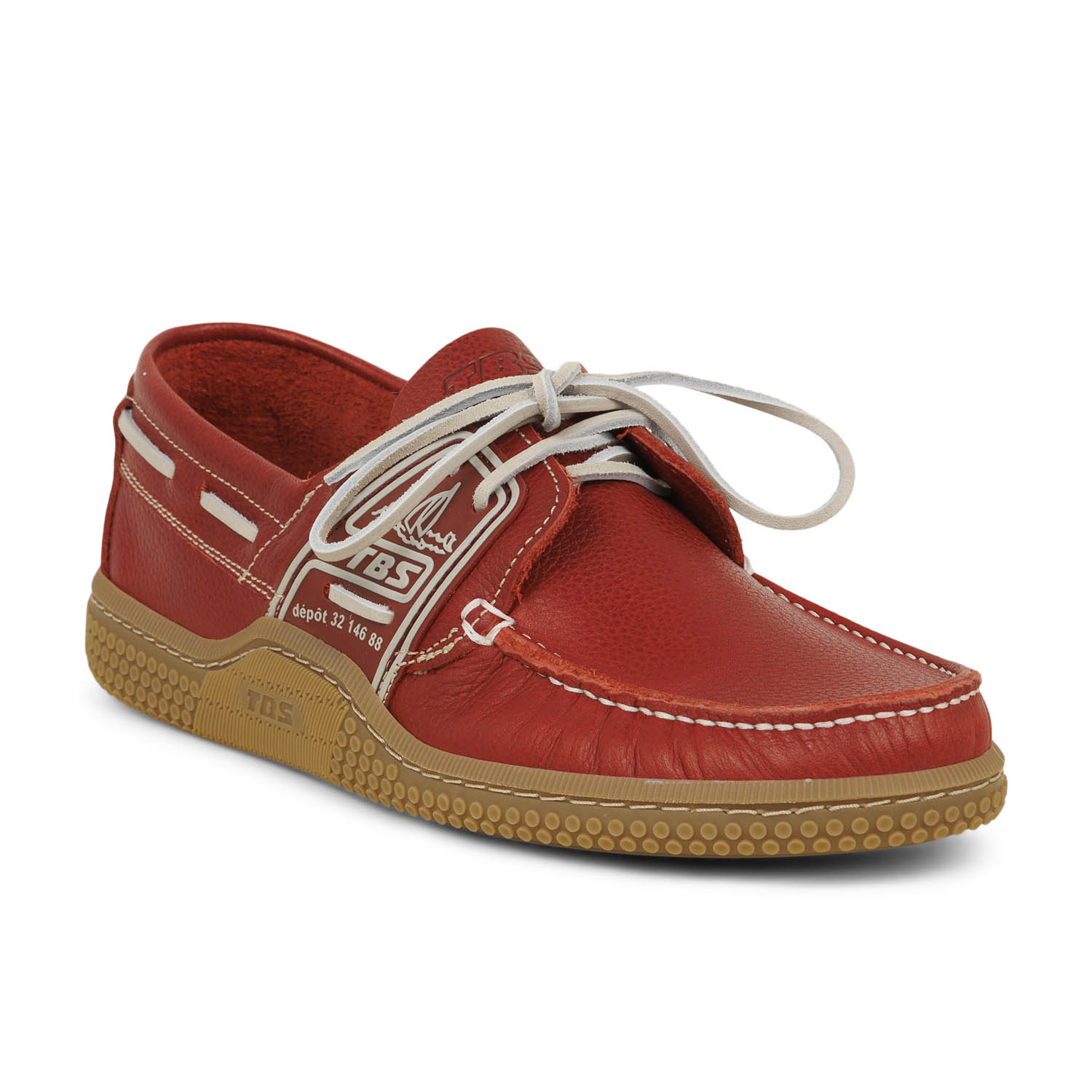 Chaussures bateau Homme TBS GLOBEK Rouge