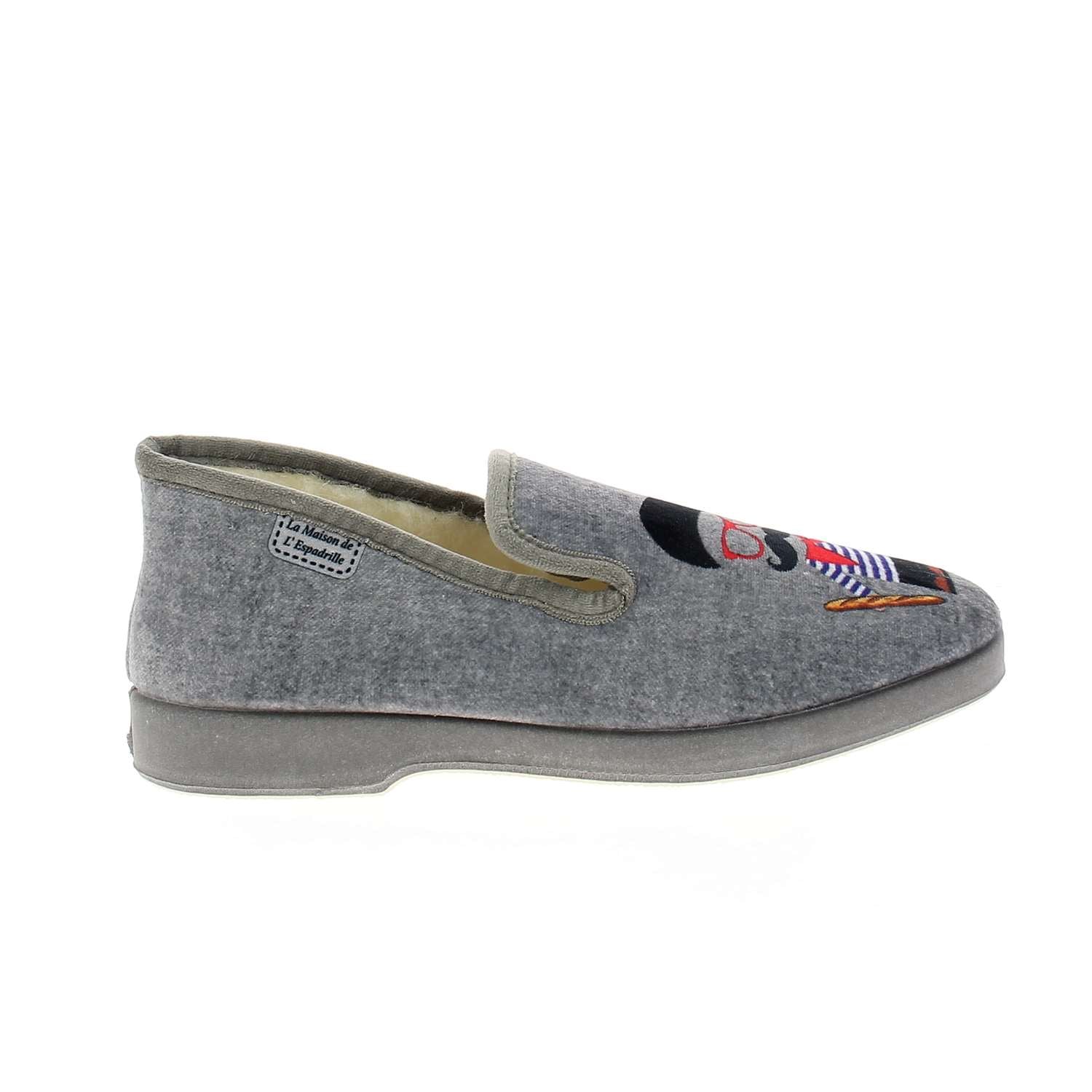 Chaussons Homme LA MAISON DE L'ESPADRILLE CHARFRENCH Gris