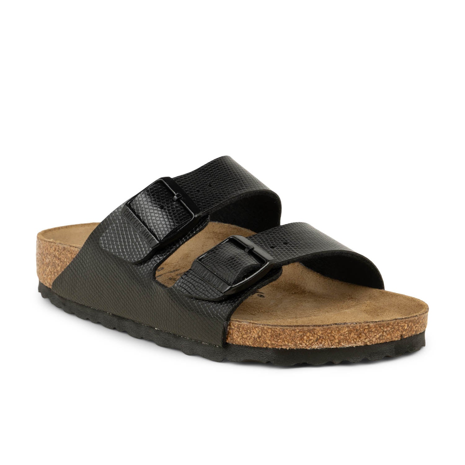 Mules Femme BIRKENSTOCK ARIZONA BF SHINY LIZARD Noir