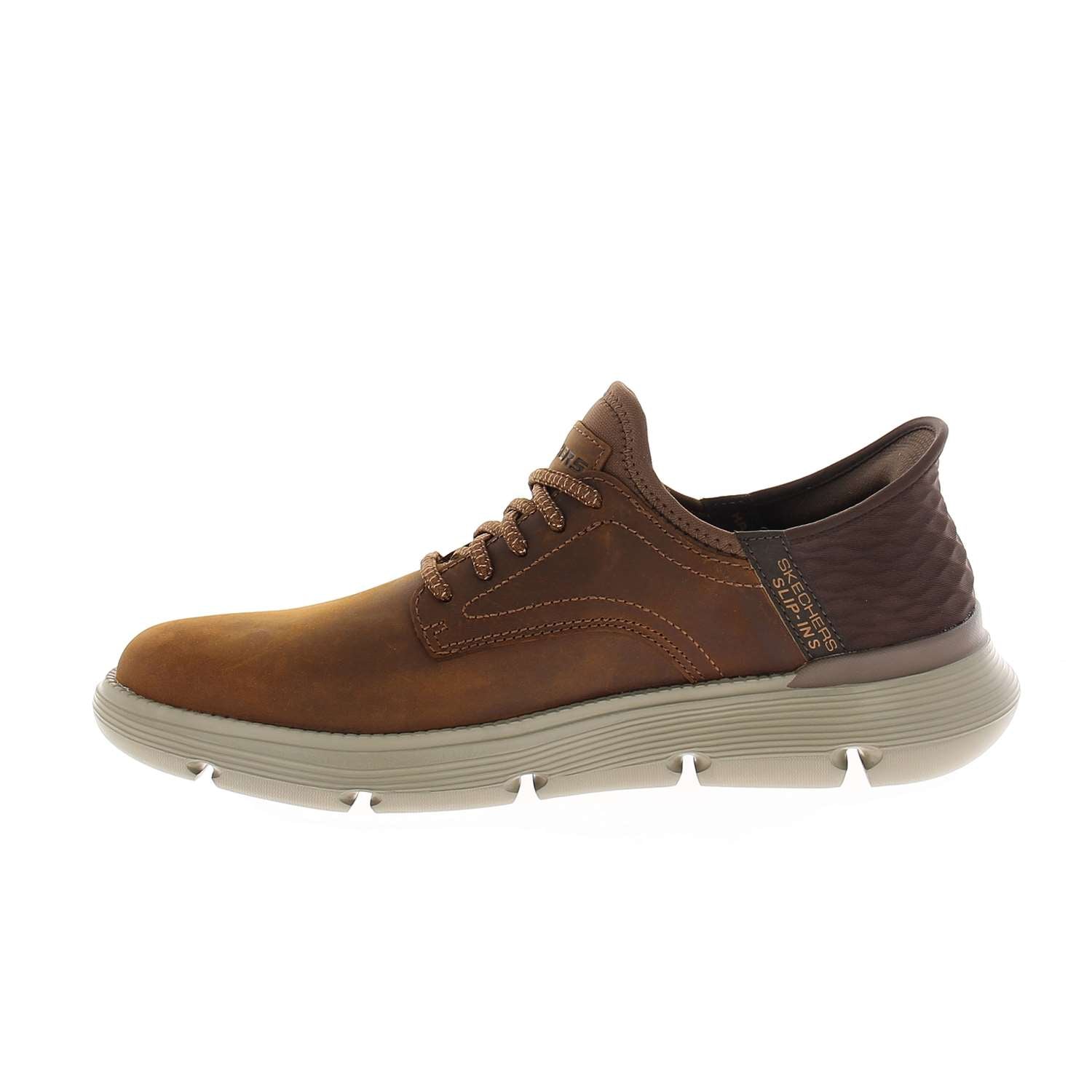 Baskets Homme SKECHERS GARZA GERVIN SLIP INS Marron