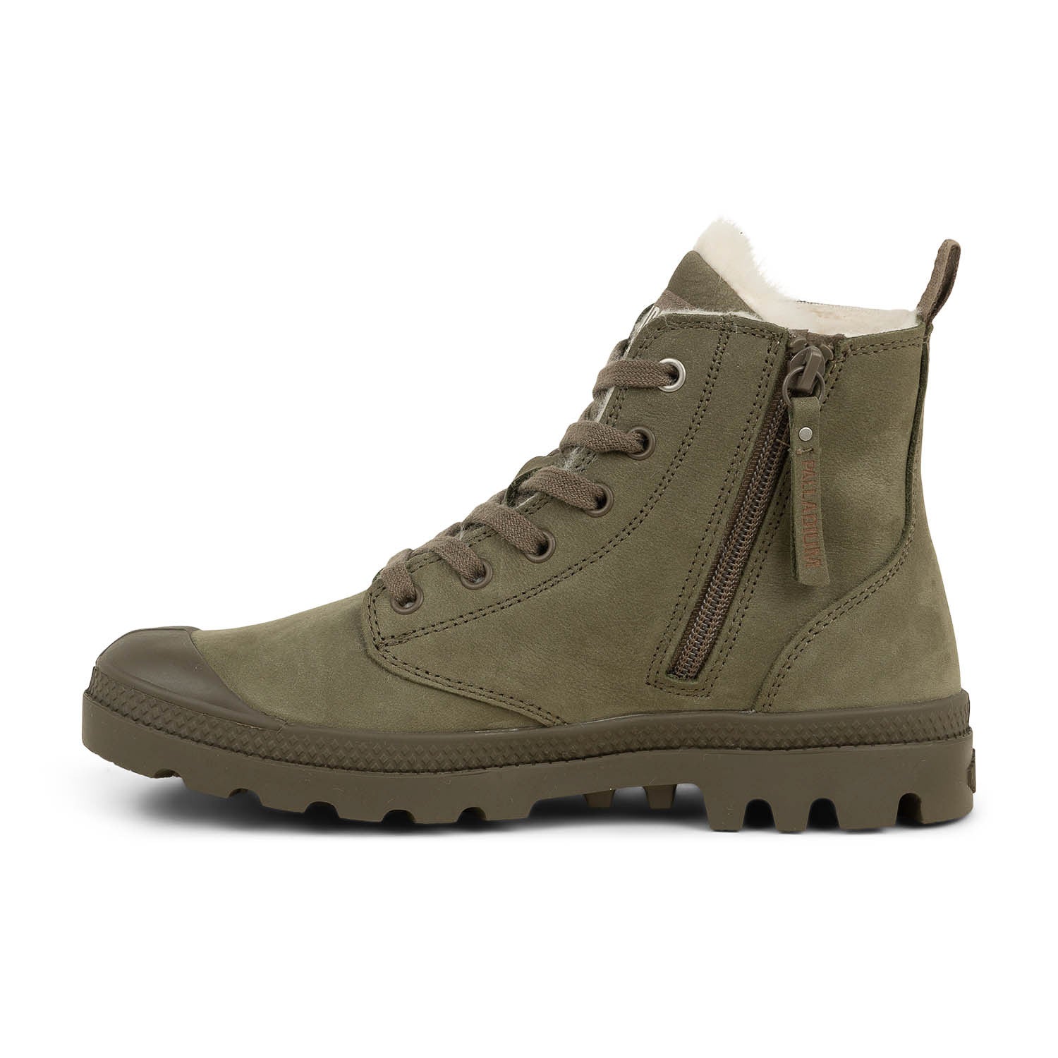 Baskets Femme PALLADIUM PAMPA HI FOURRÉES Vert