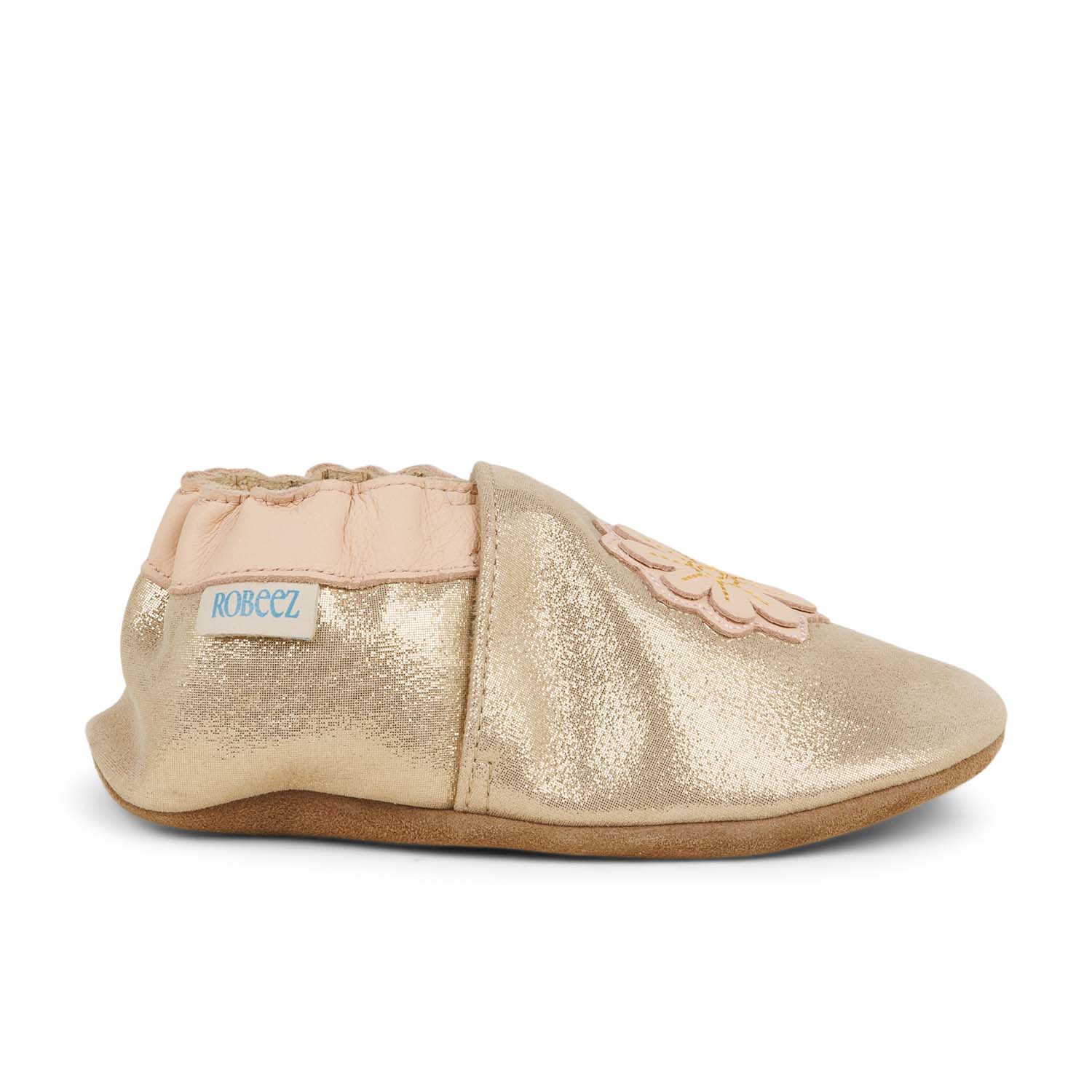 Chaussons Enfant ROBEEZ JUST A FLOWER Or/Bronze
