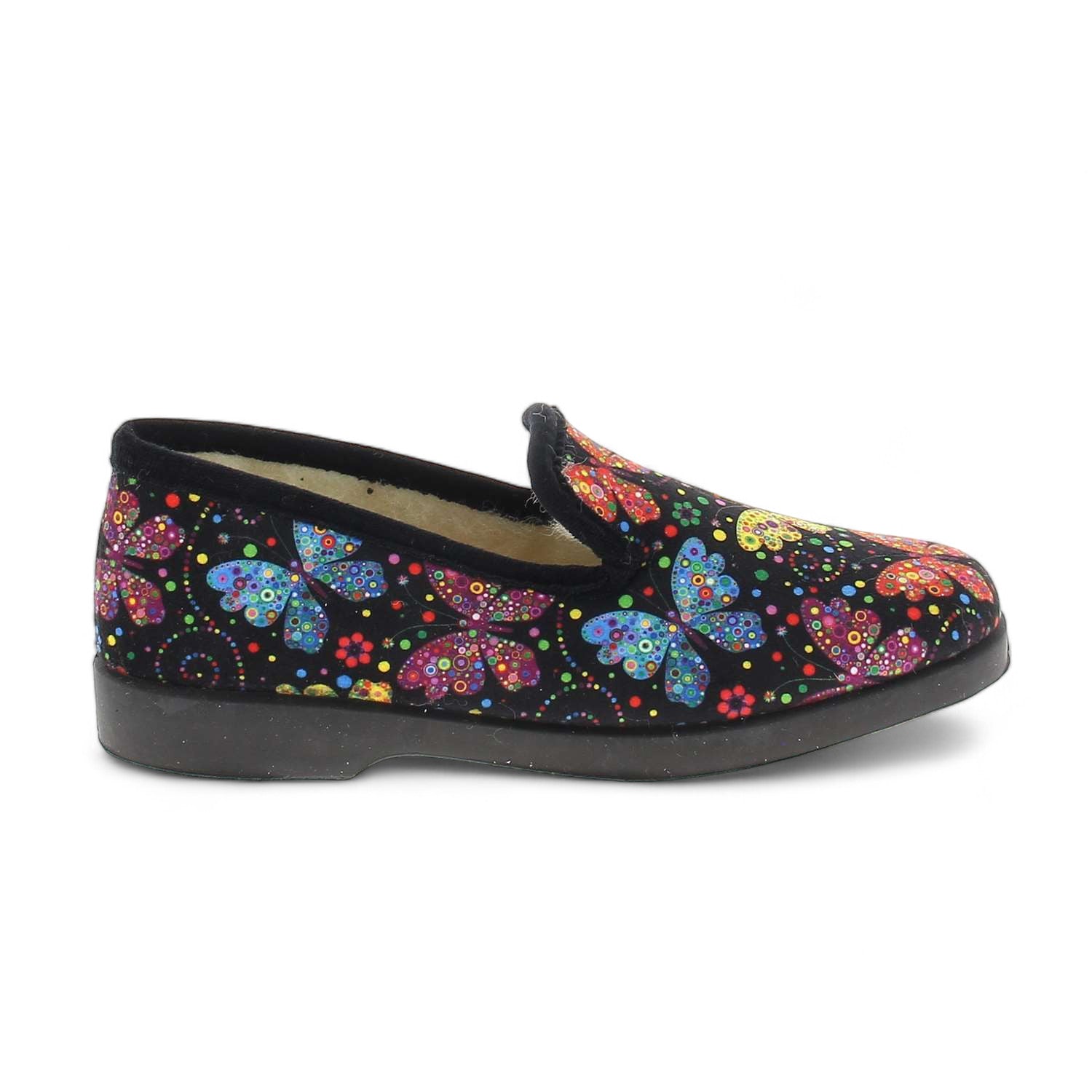 Chaussons Femme LA MAISON DE L'ESPADRILLE LAPAPILLON Noir