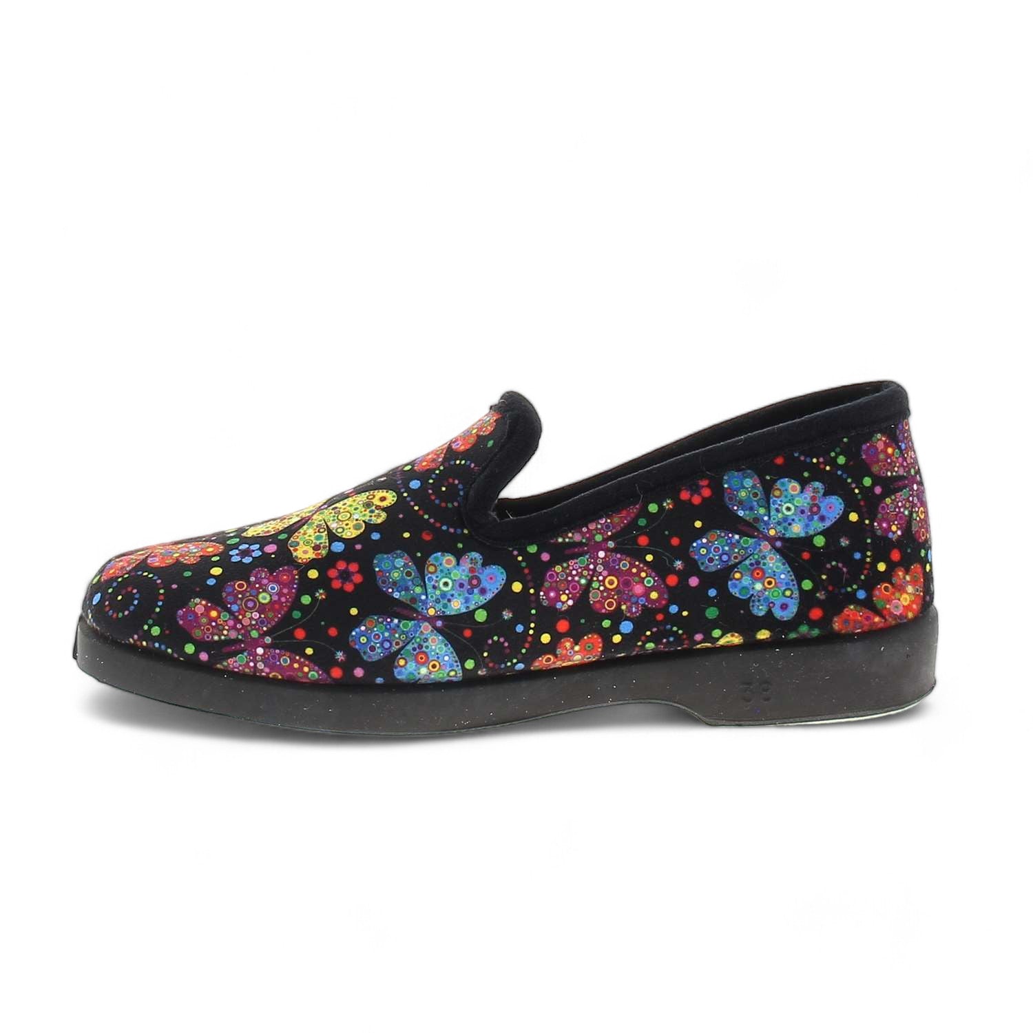 Chaussons Femme LA MAISON DE L'ESPADRILLE LAPAPILLON Noir
