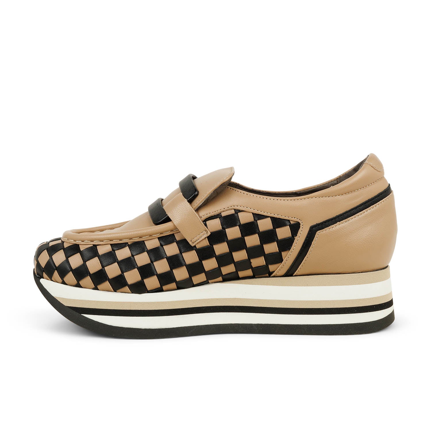 Mocassins Femme SOFTWAVES TRESSE BI Beige