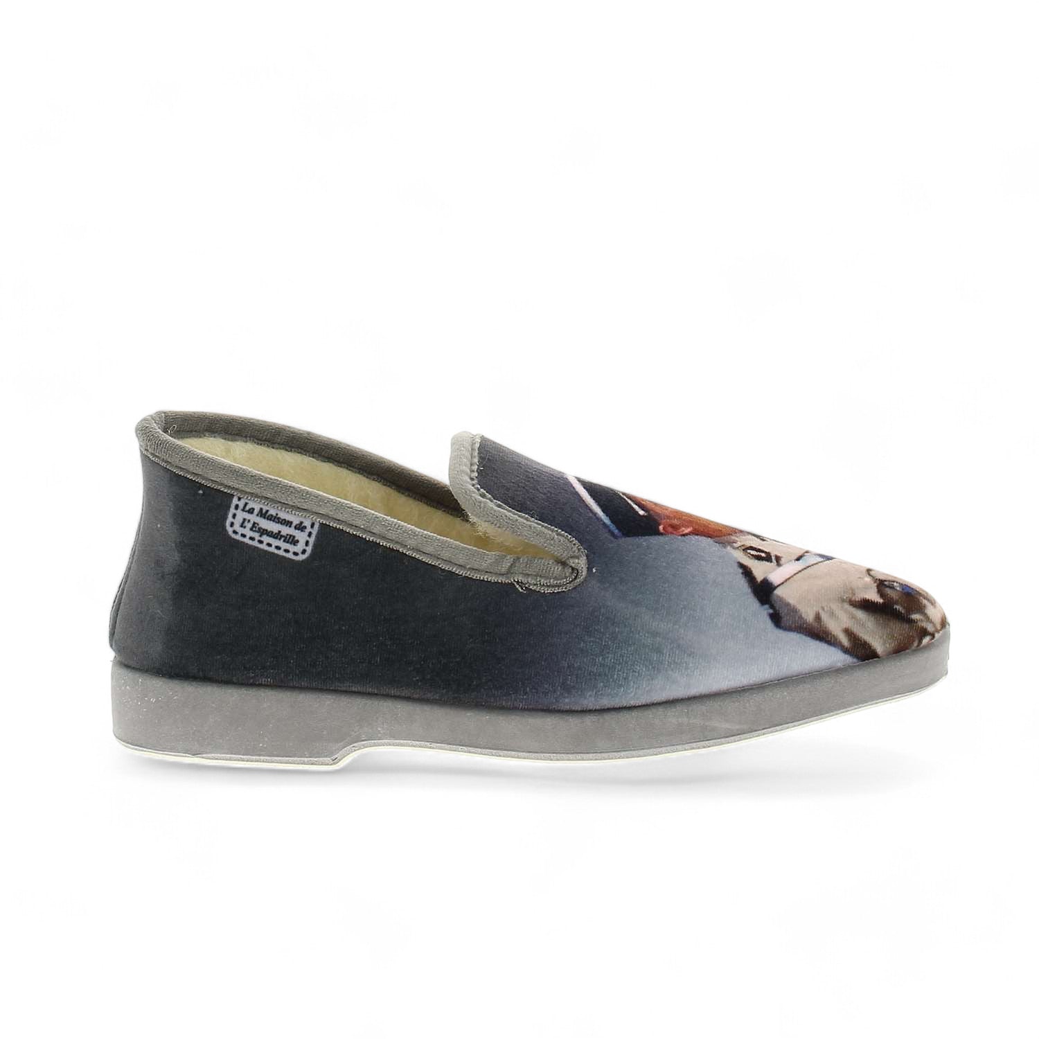 Chaussons Homme LA MAISON DE L'ESPADRILLE GENDARMES Gris
