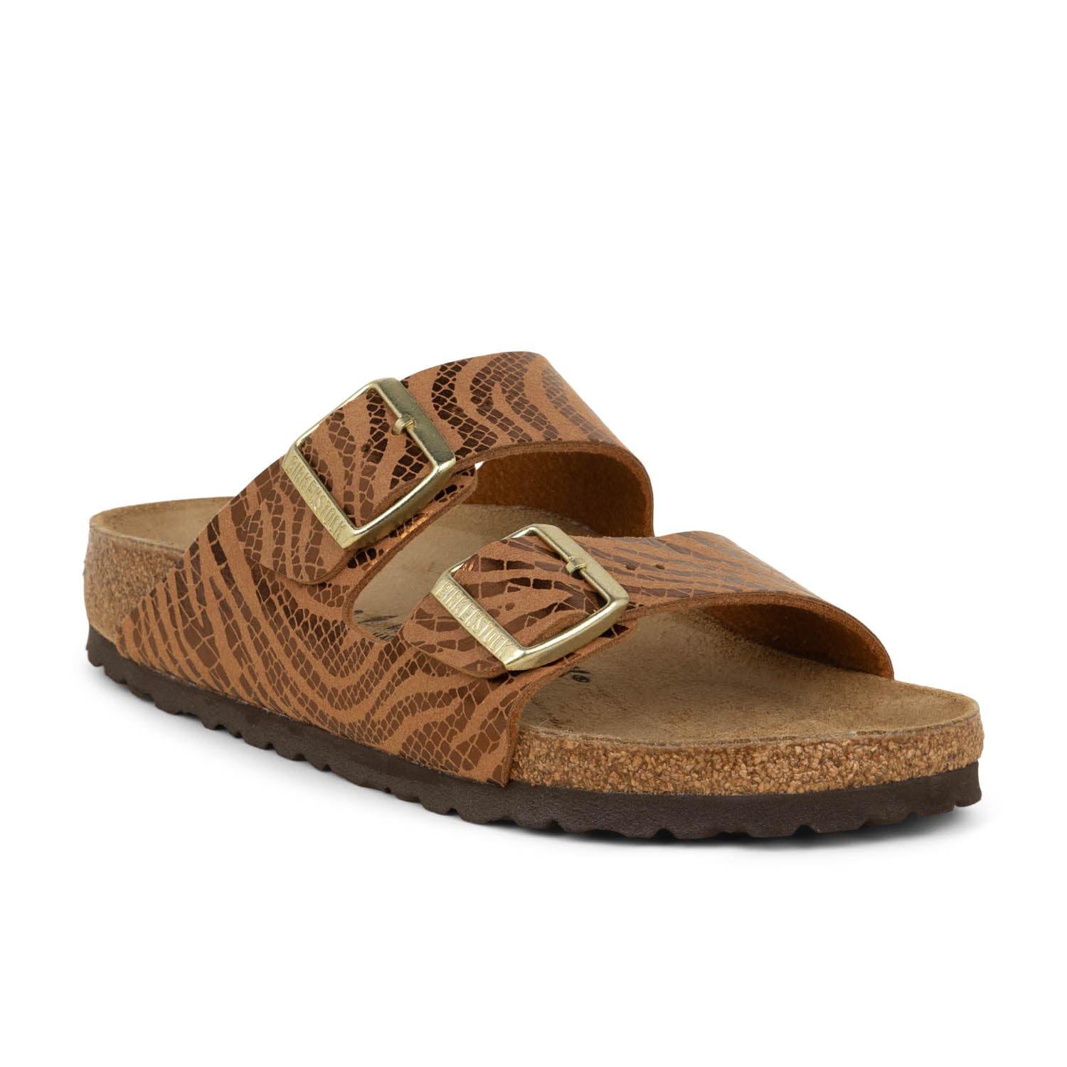 Mules Femme BIRKENSTOCK ARIZONA ZEBRA PECAN Marron