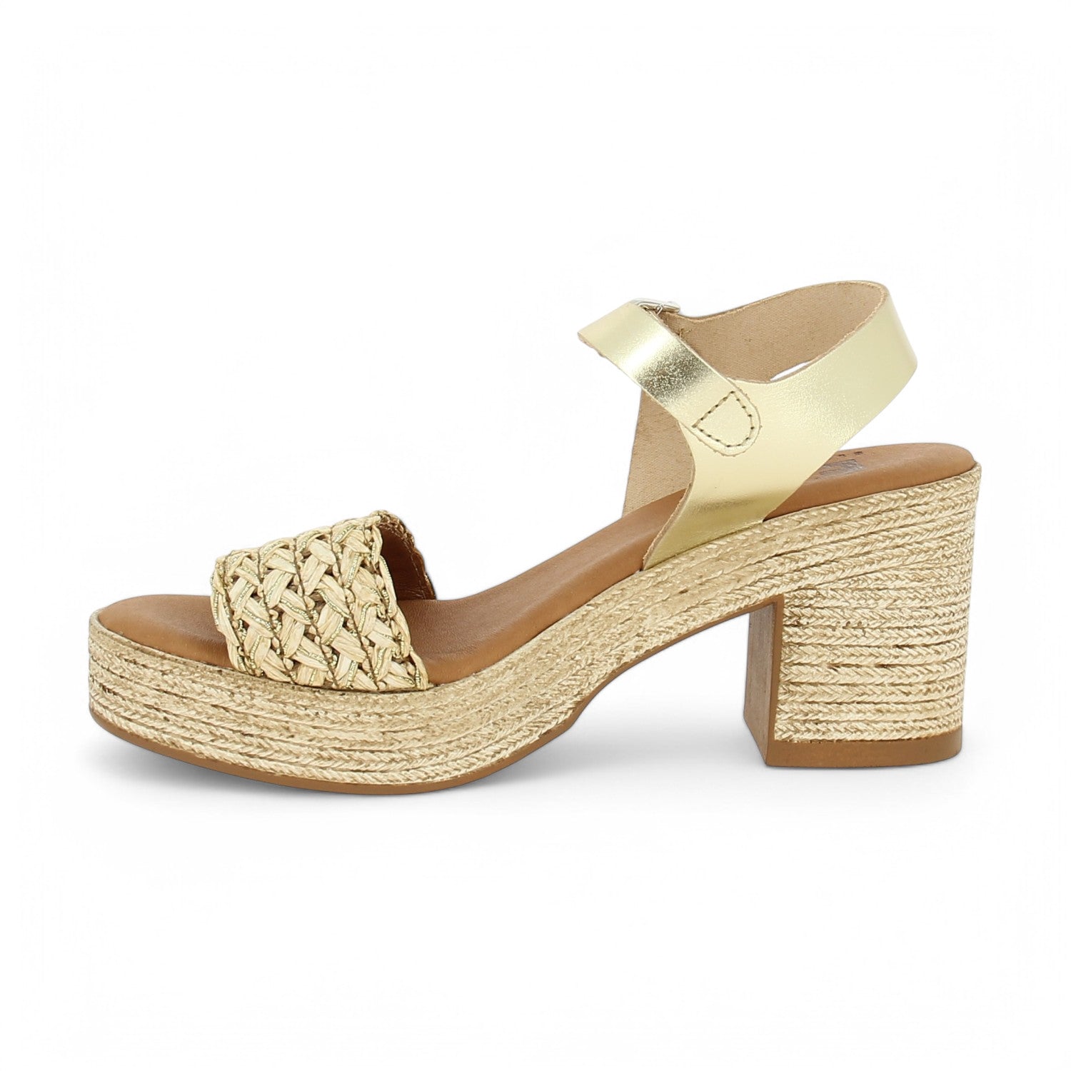 Sandales Femme ELUE PAR NOUS TENDON Or/Bronze