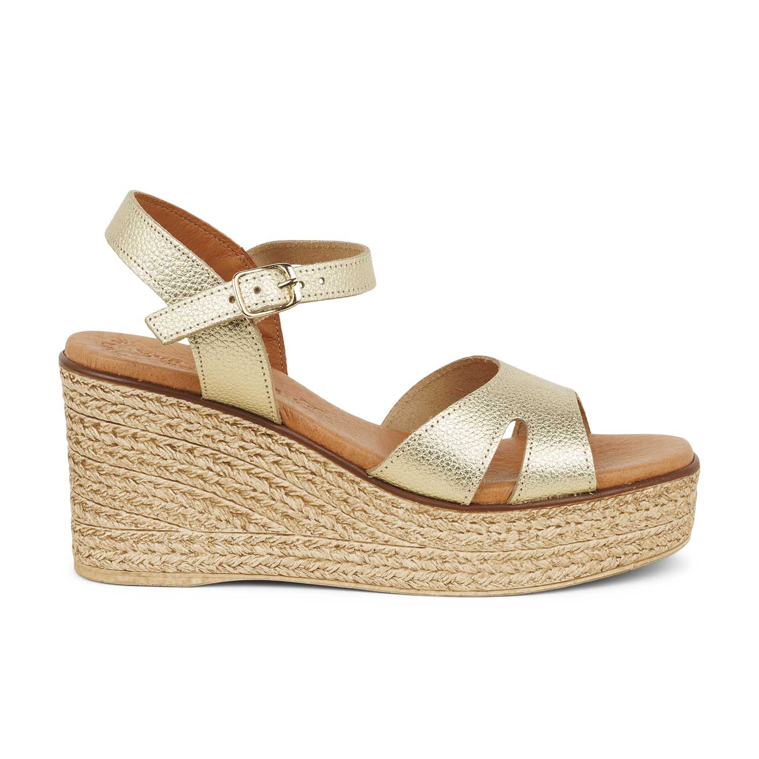 Sandales Femme EVA FRUTOS Sandales dorées compensées pour femme, Eva Frutos Or/Bronze