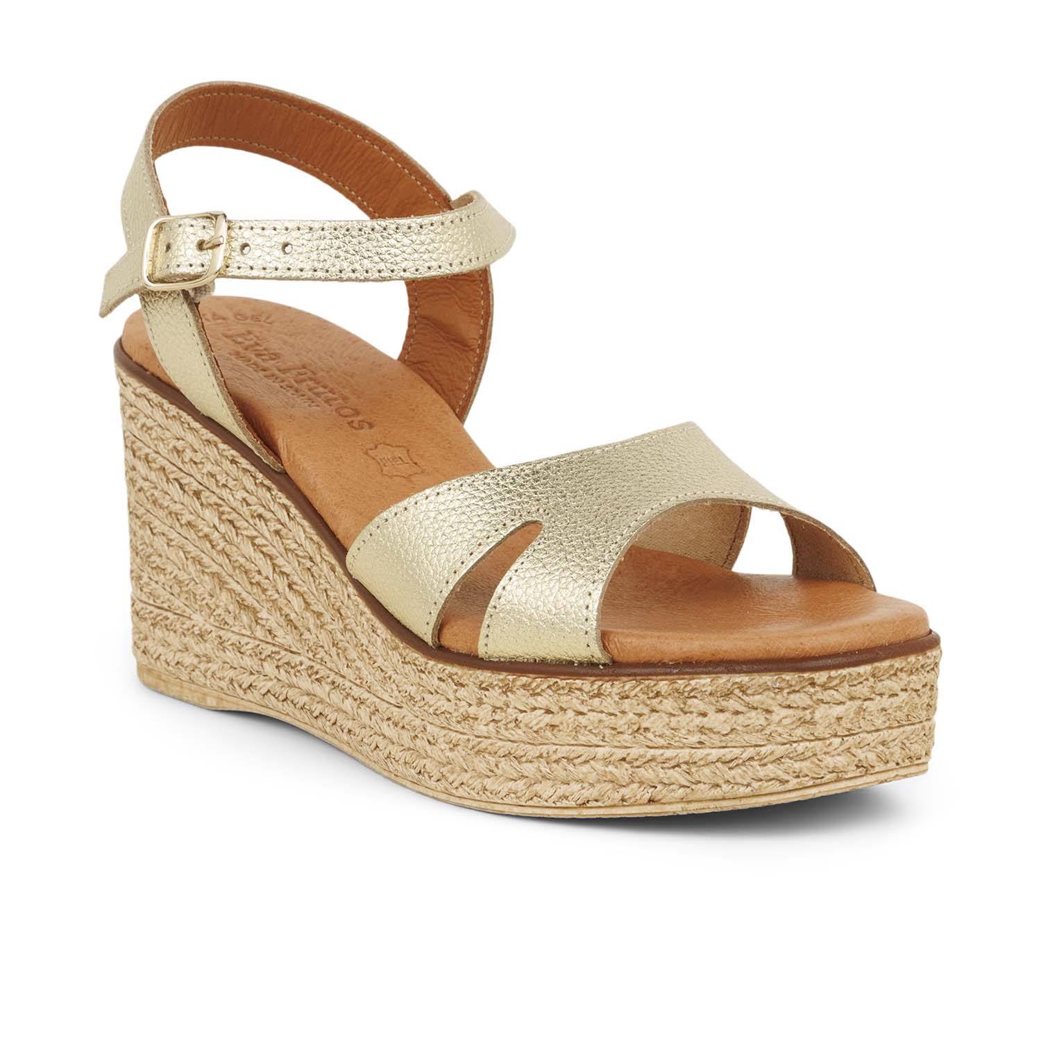 Sandales Femme EVA FRUTOS Sandales dorées compensées pour femme, Eva Frutos Or/Bronze