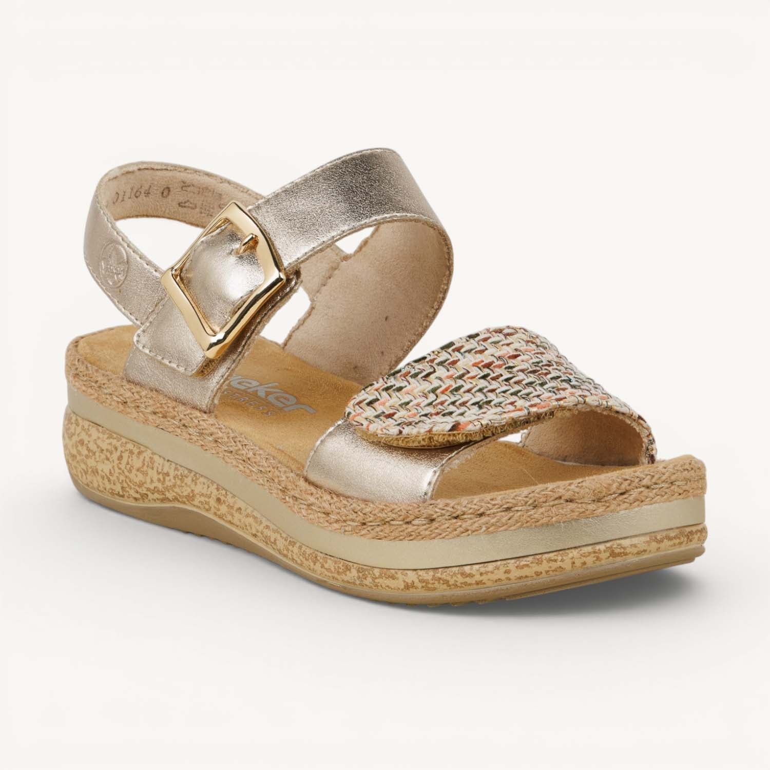 Sandales Femme RIEKER V0951 - RIVASS Or/Bronze