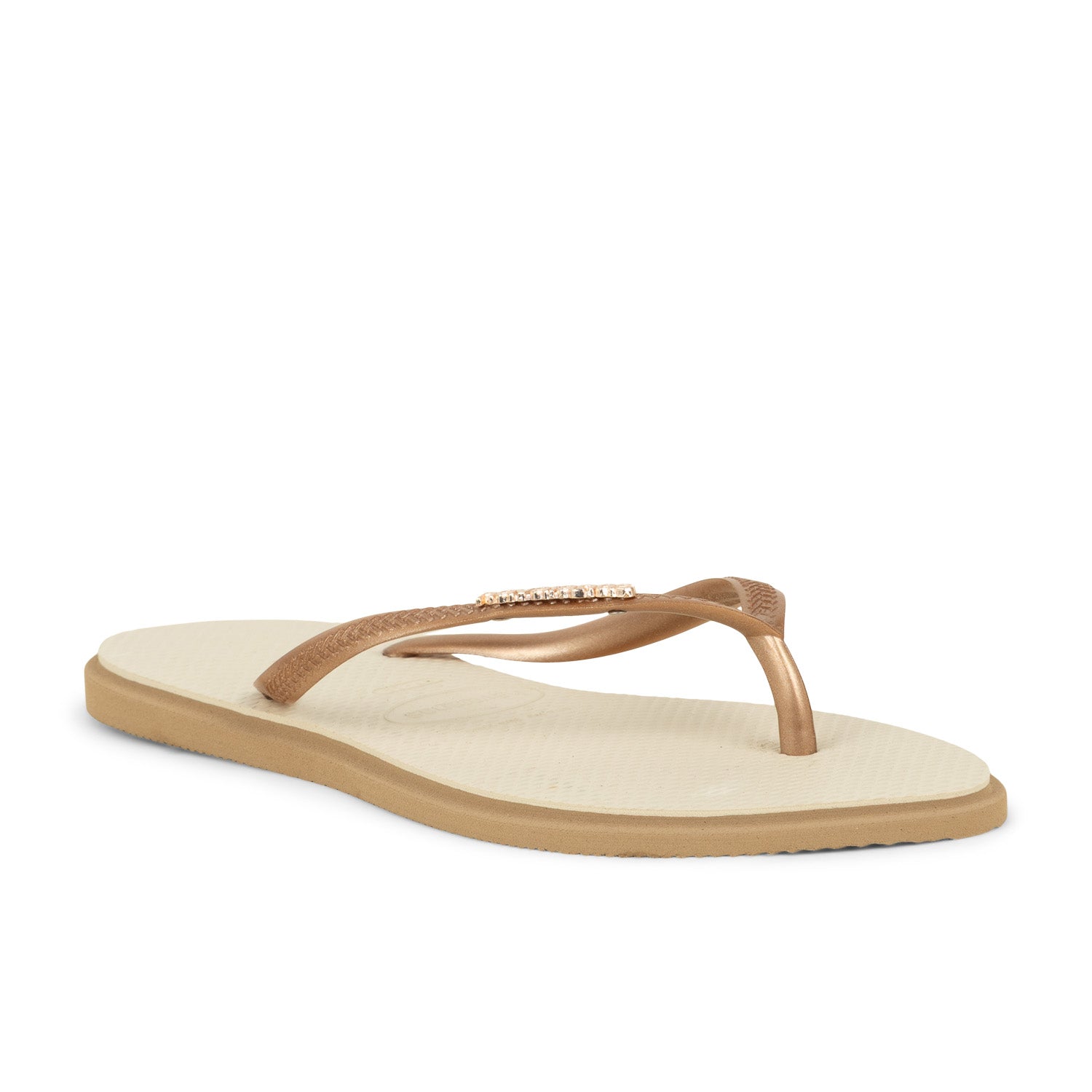 Tongs et crocs Femme HAVAIANAS SLIM POINT Beige