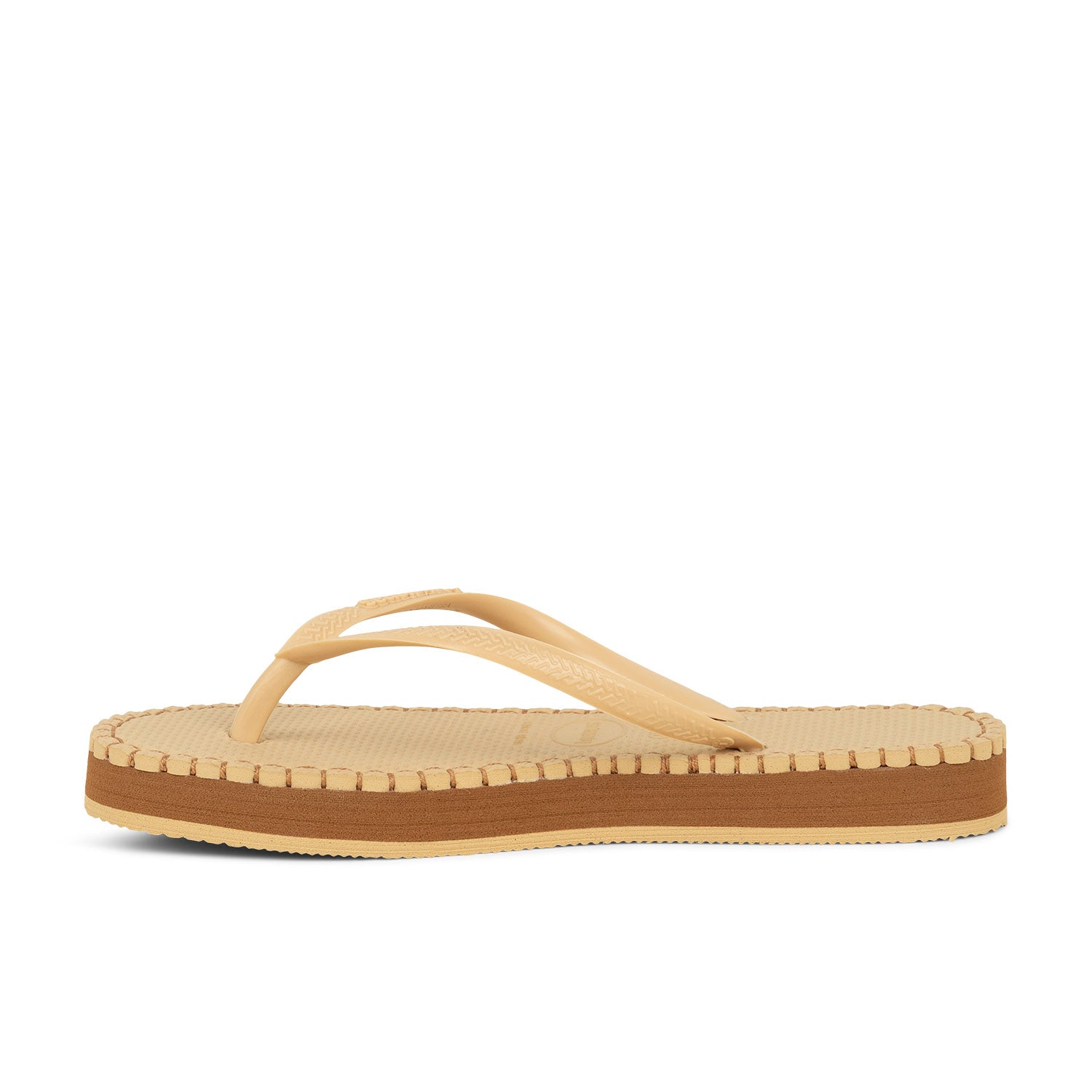 Tongs et crocs Femme HAVAIANAS SLIM FLATFORM LOOP Beige