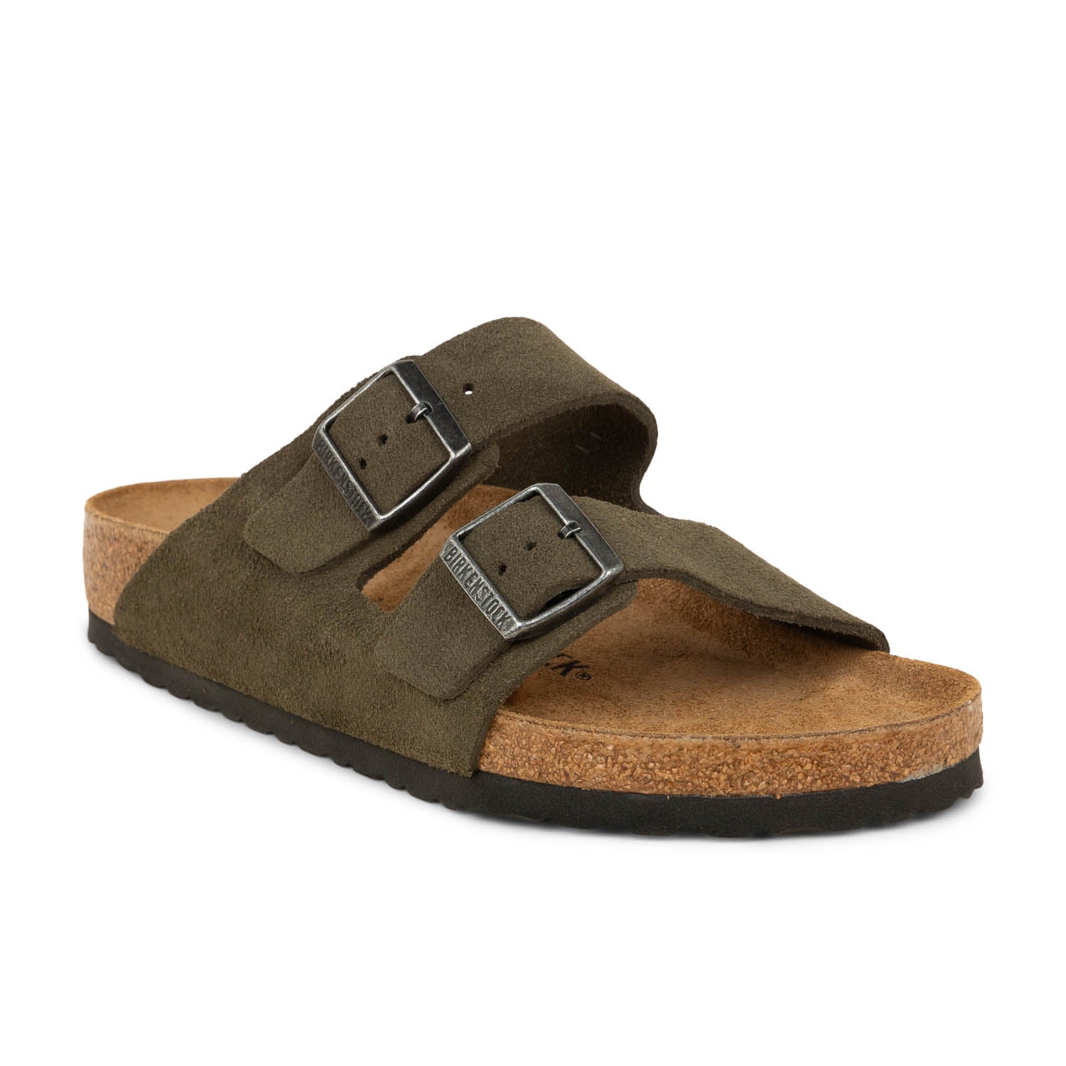 Sandales Homme BIRKENSTOCK ARIZONA SUEDE Vert