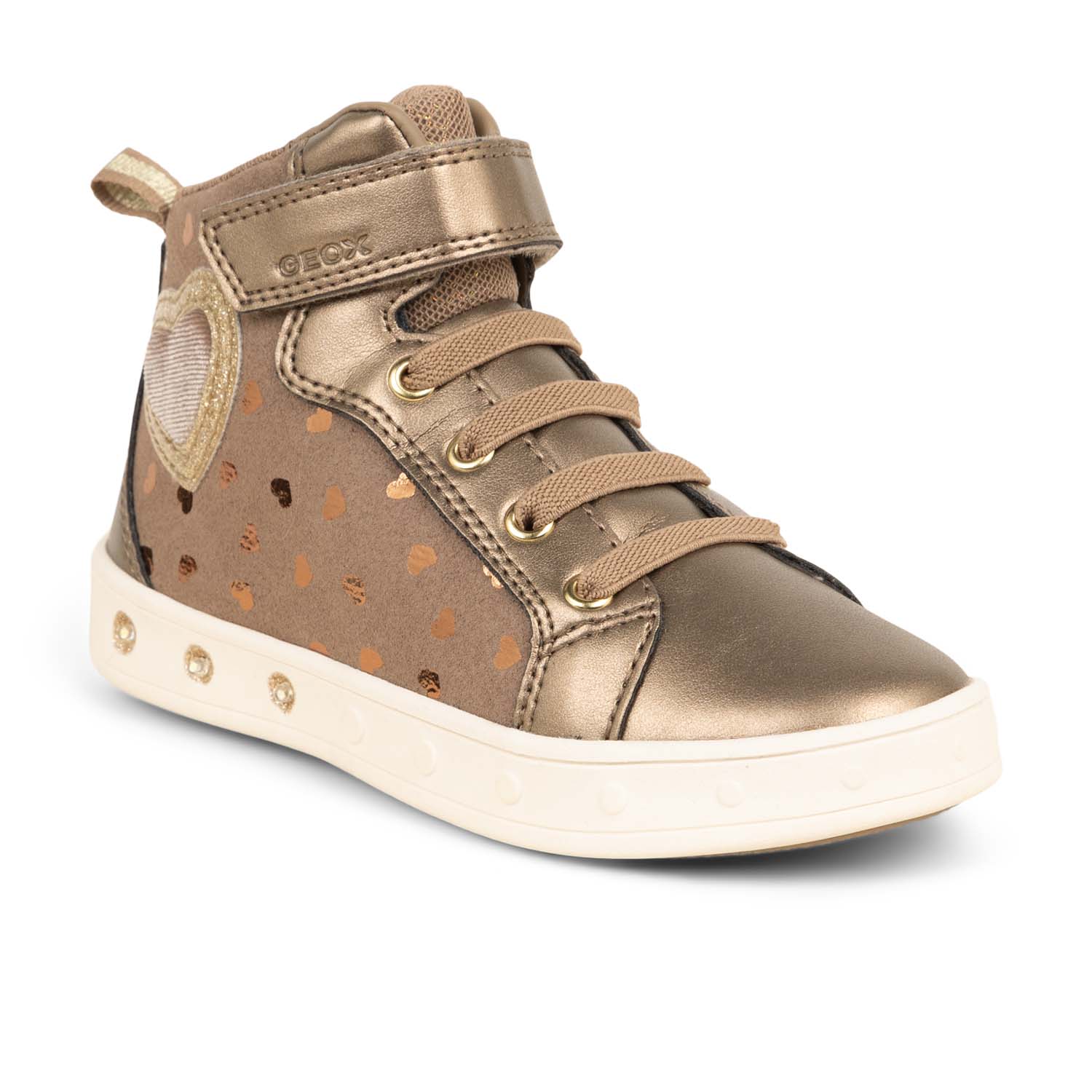 Baskets Enfant GEOX J SKYLINE Or/Bronze