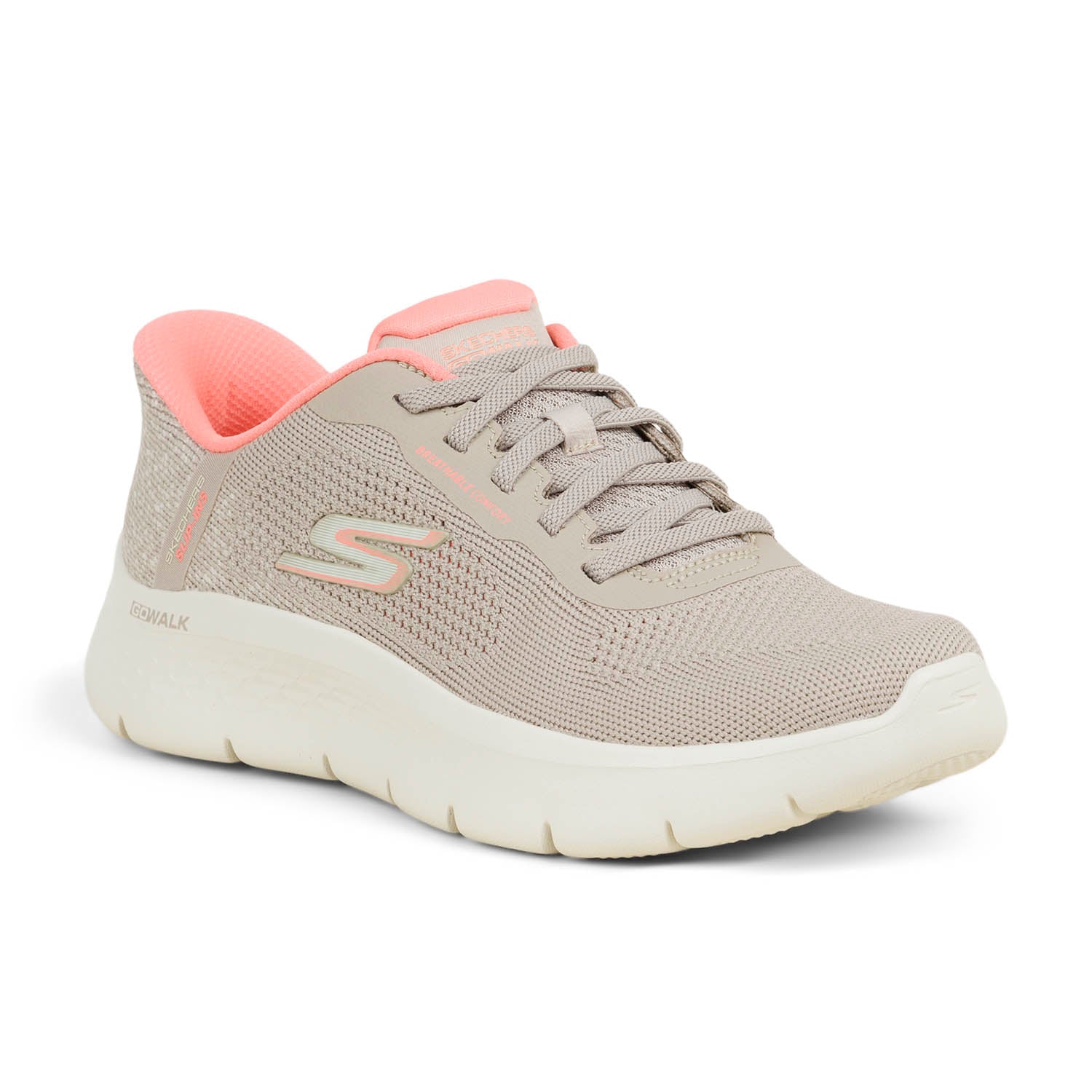Baskets Femme SKECHERS GO WALK FLEX Beige