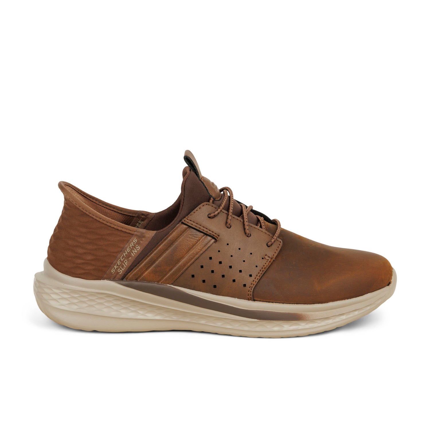 Baskets Homme SKECHERS SLADE SLIP INS Marron