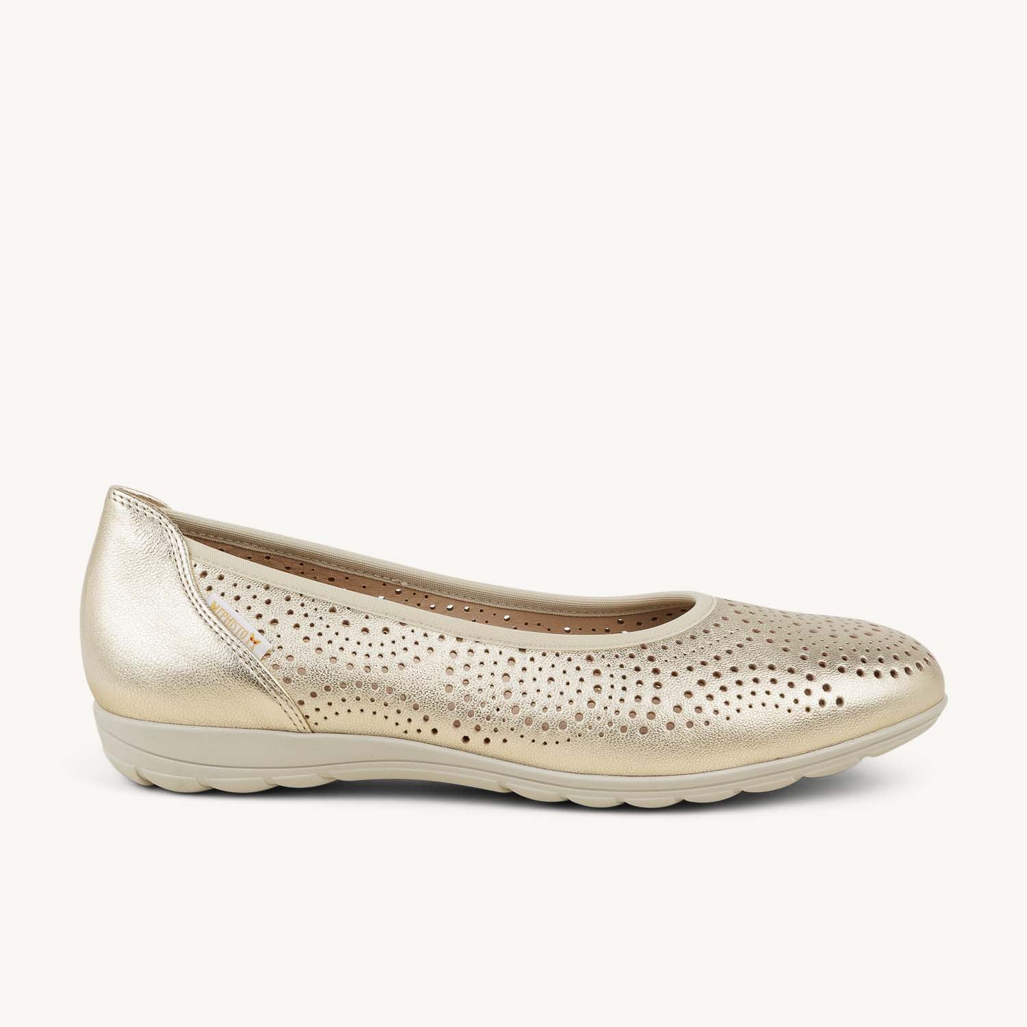 Ballerines et babies Femme MEPHISTO ELSIE PERF Or/Bronze