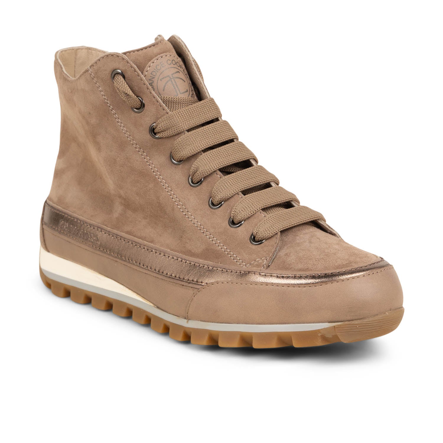 Baskets Femme CANDICE COOPER JANIS STRIP PLUS CHIC Beige