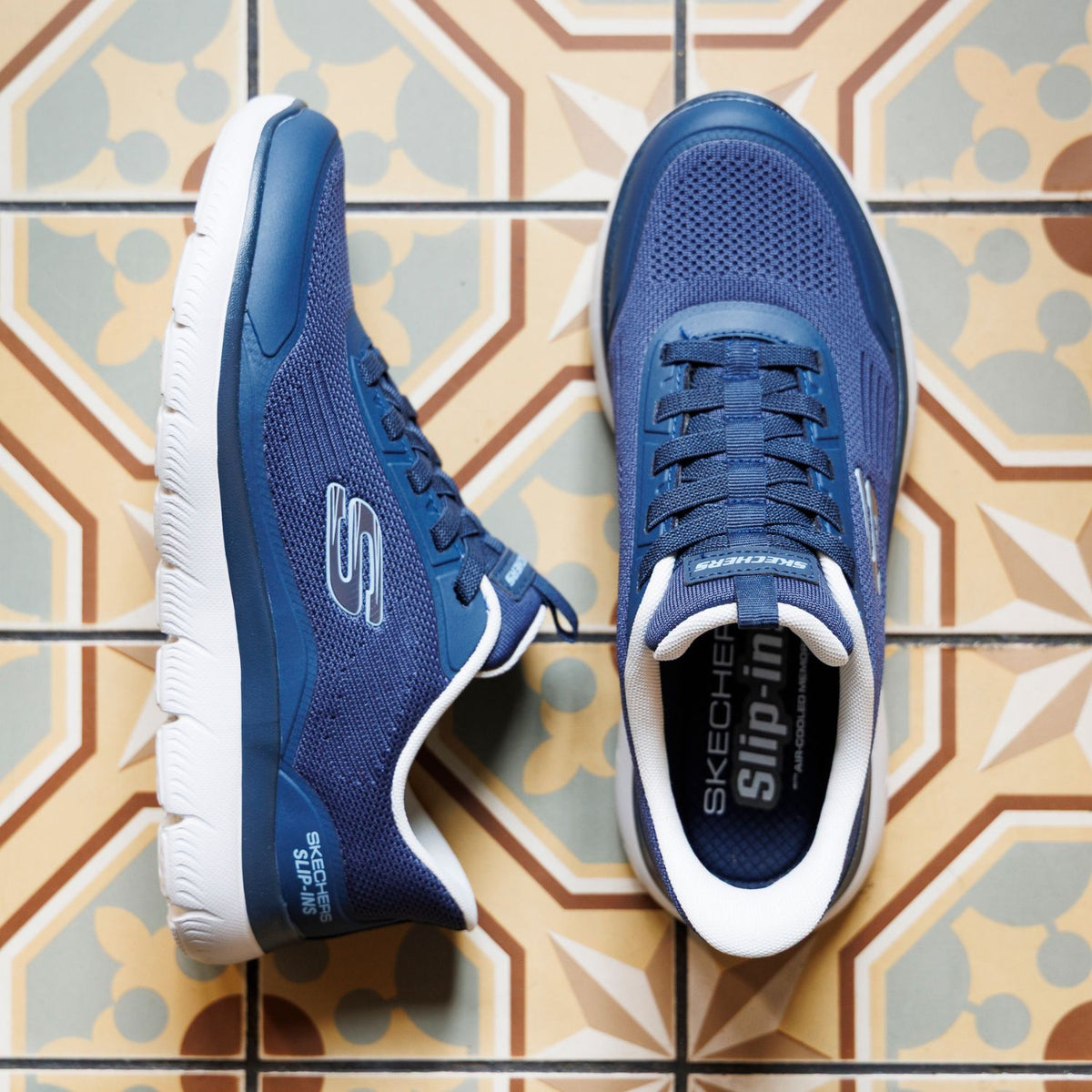 Sneakers Homme SKECHERS SUMMITS LEYTER SLIP INS Bleu