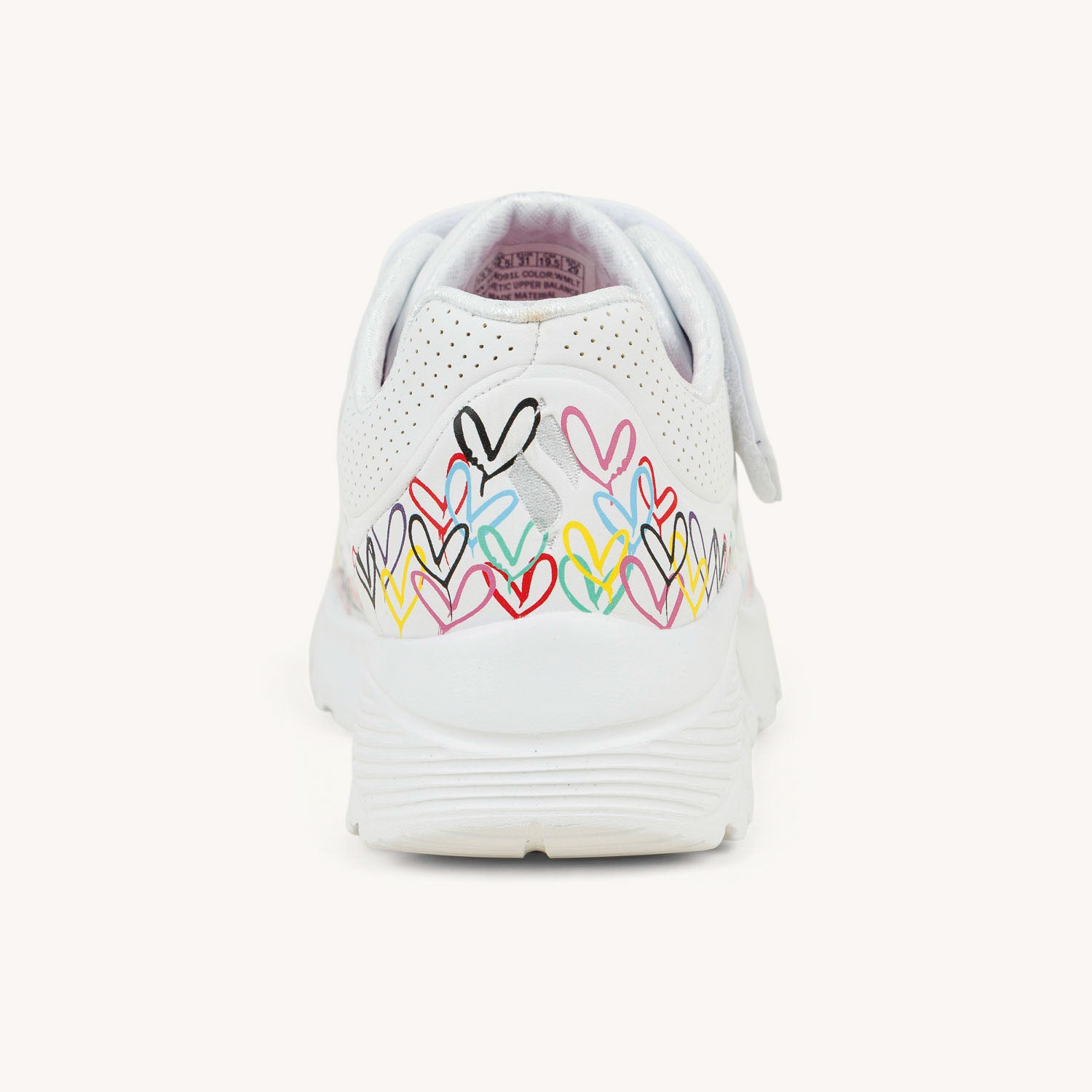 Baskets Enfant SKECHERS UNO LITE HEART CRAZE Blanc