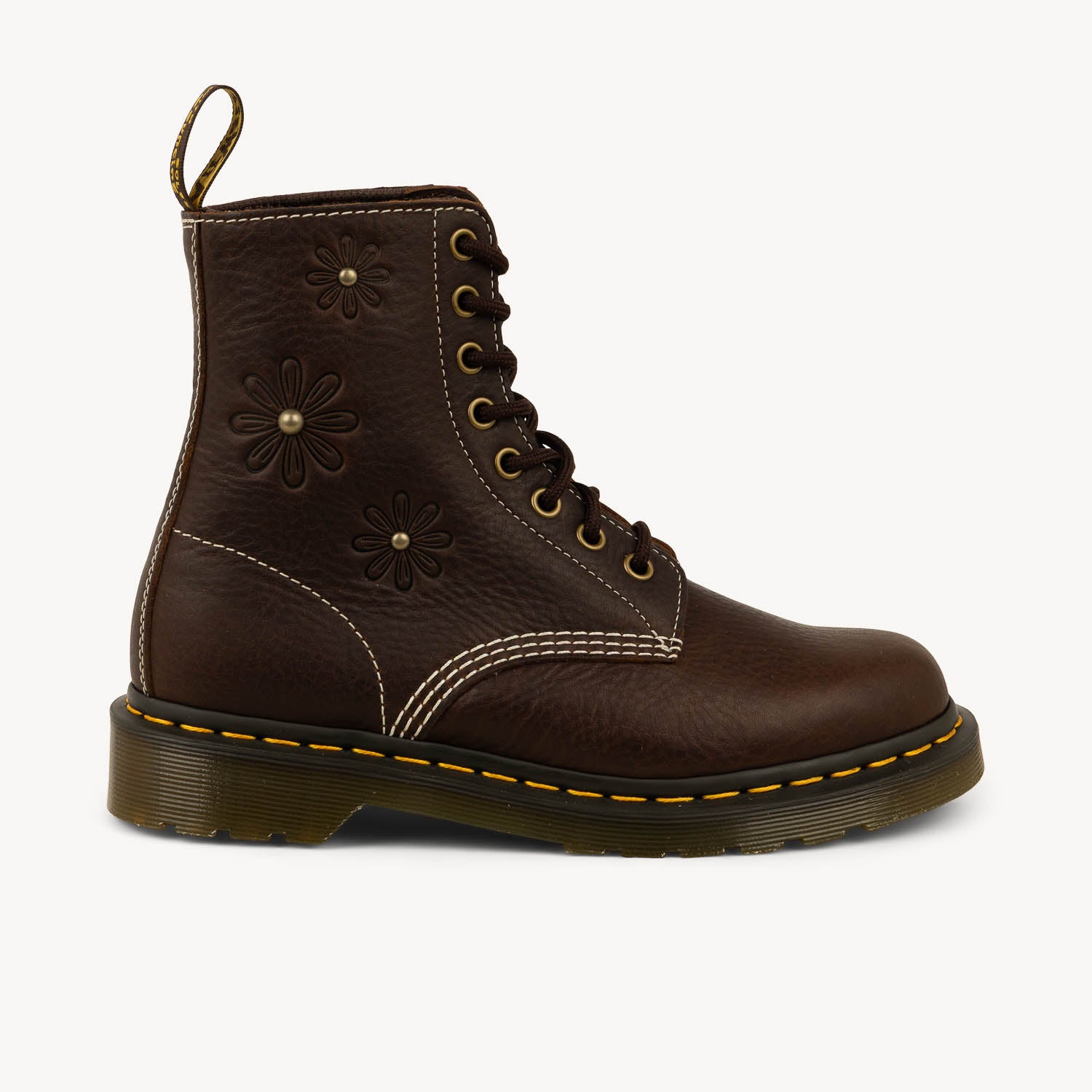 Boots et bottines Femme DOC MARTENS 1460 FLOWER Marron