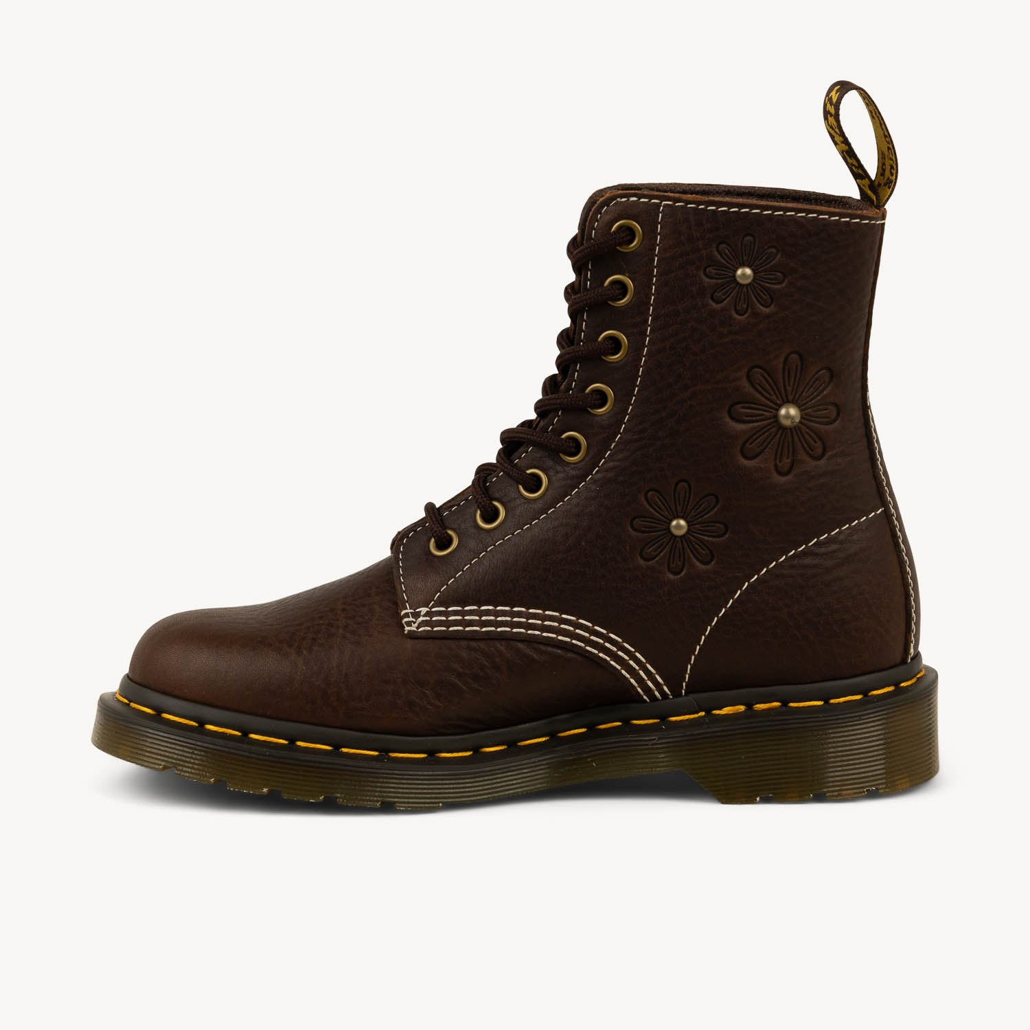 Boots et bottines Femme DOC MARTENS 1460 FLOWER Marron