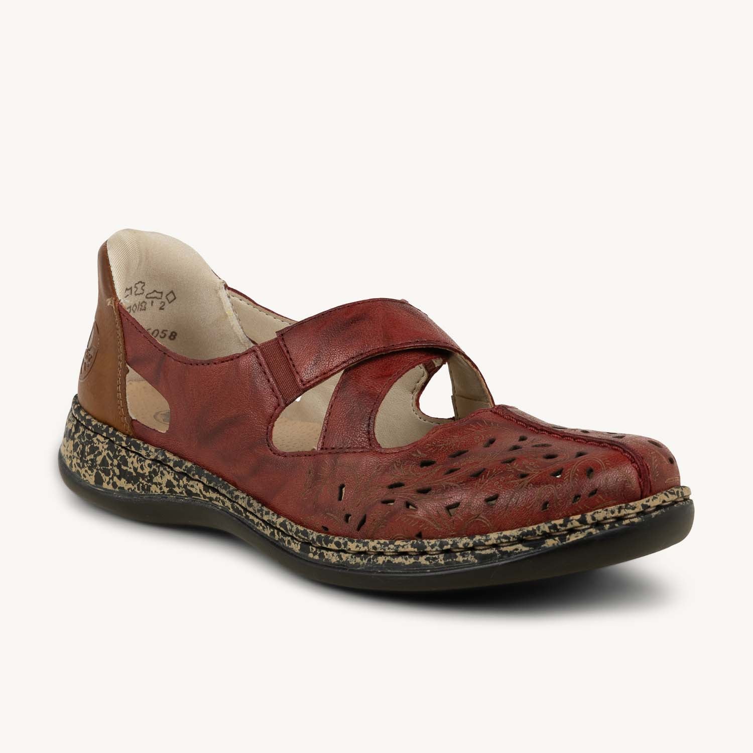 Ballerines et babies Femme RIEKER 46352 RIOPA Rouge