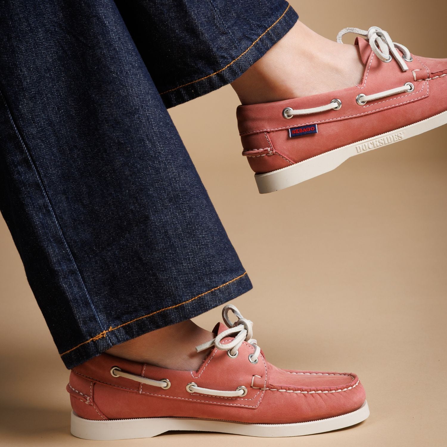 Chaussures bateau PORTAND NUBUCK SEBAGO Femme Rose
