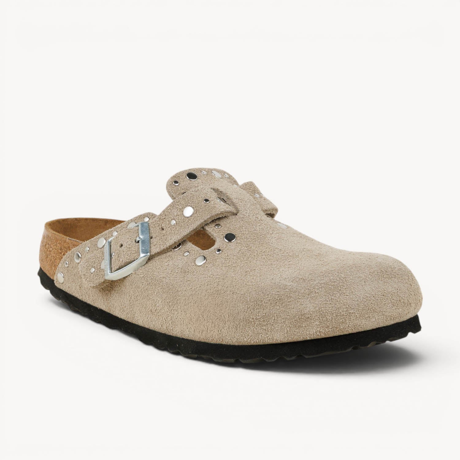 Mules Femme BIRKENSTOCK BOSTON RIVET Beige