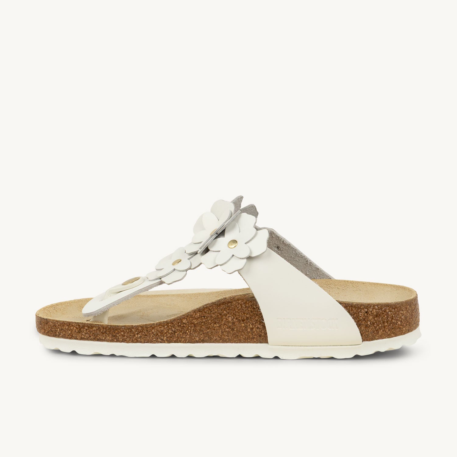 Mules Femme BIRKENSTOCK GIZEH FLORAL Blanc