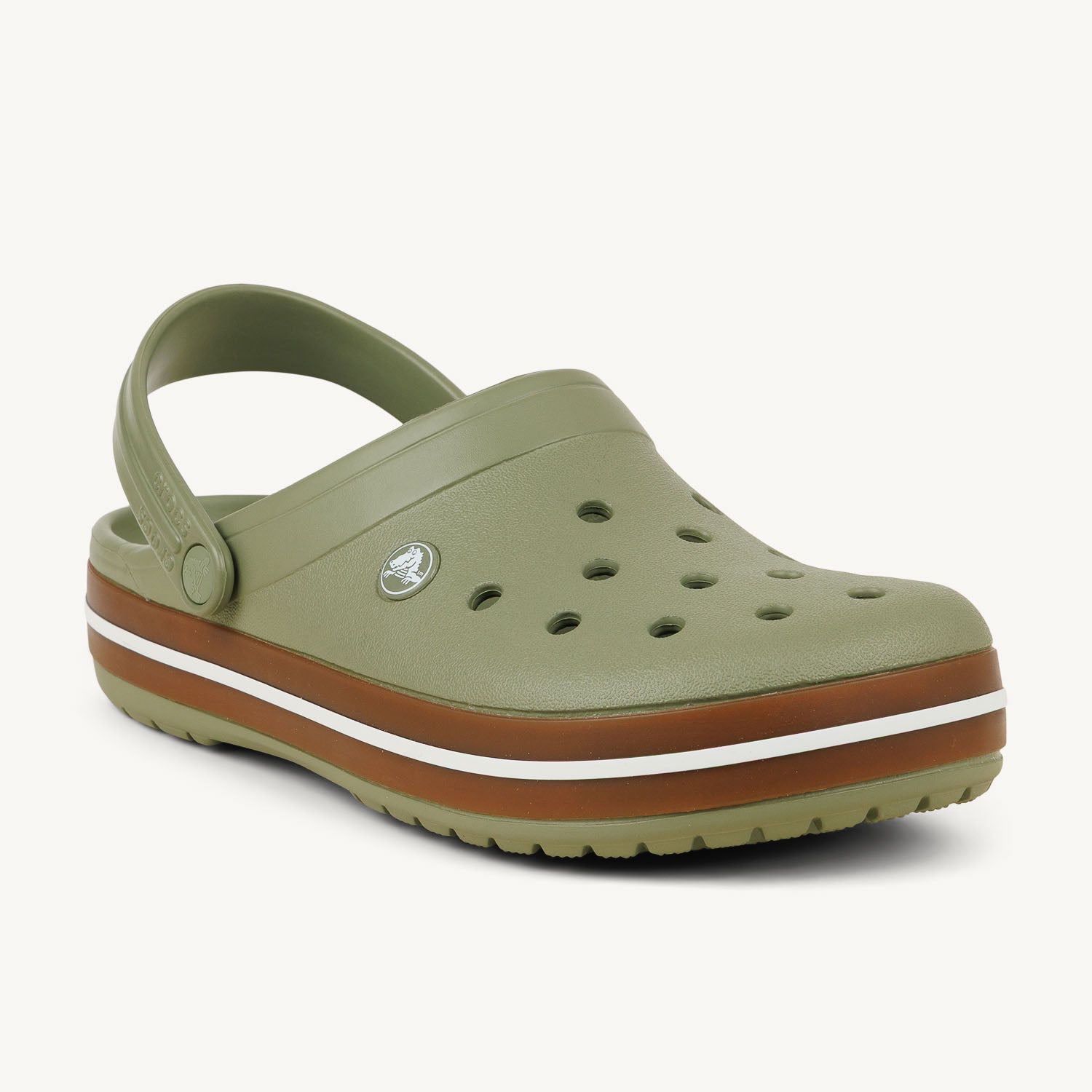 Tongs et Crocs Homme CROCS CROCBAND GUM Kaki